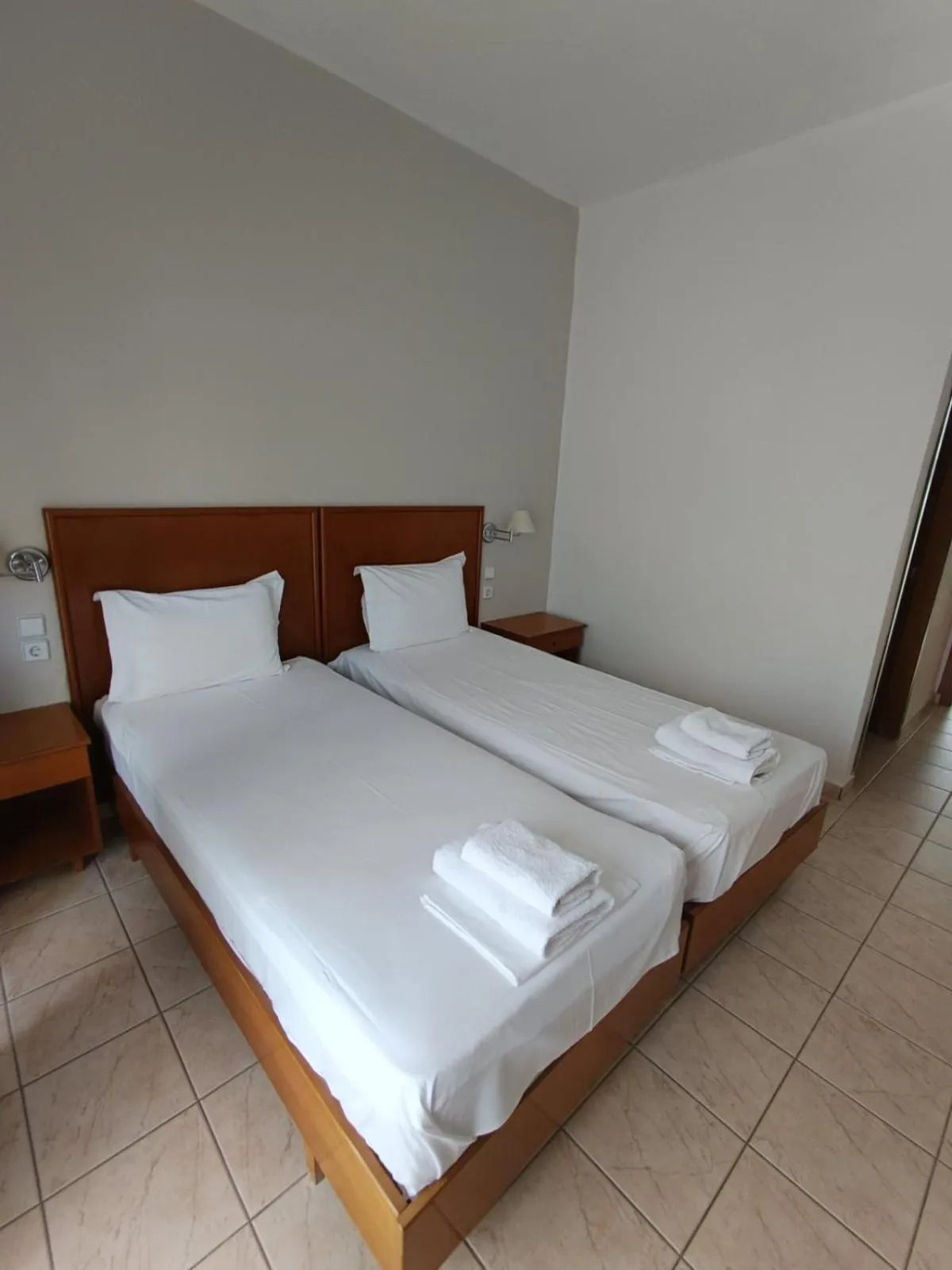 Bed in Stavros Beach Hotel