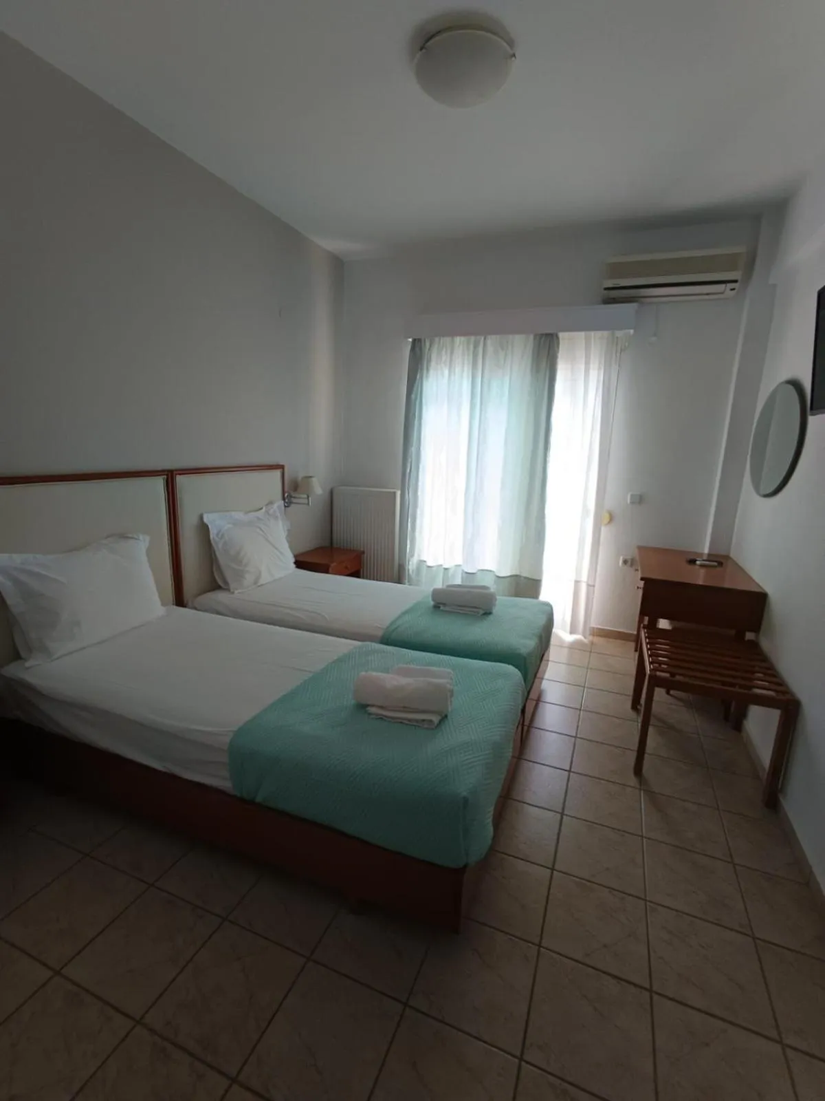 Bed in Stavros Beach Hotel