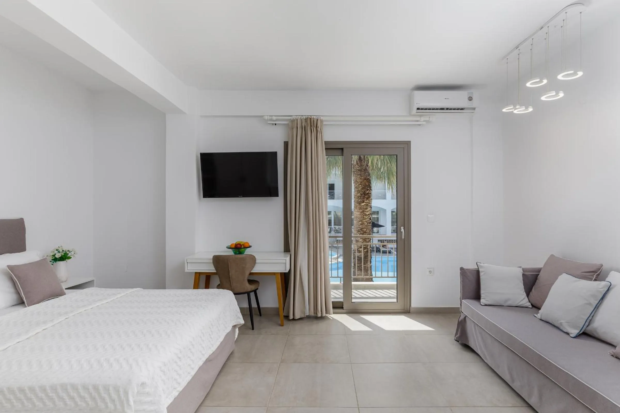 Bed in Stavros Beach Hotel