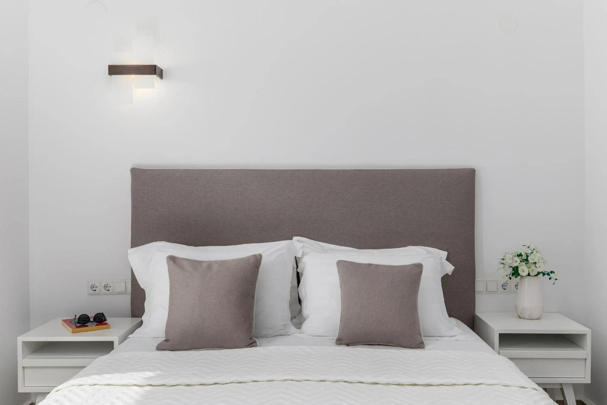 Bed in Stavros Beach Hotel