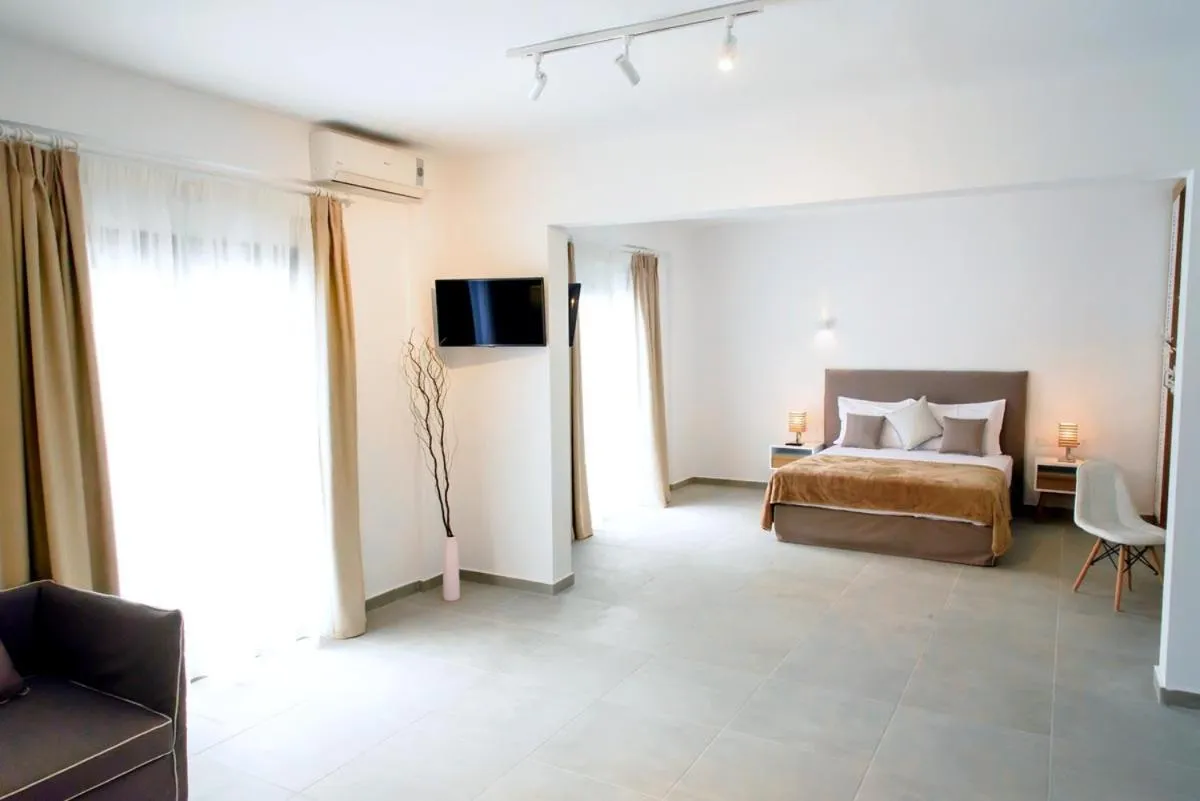 Bed in Stavros Beach Hotel