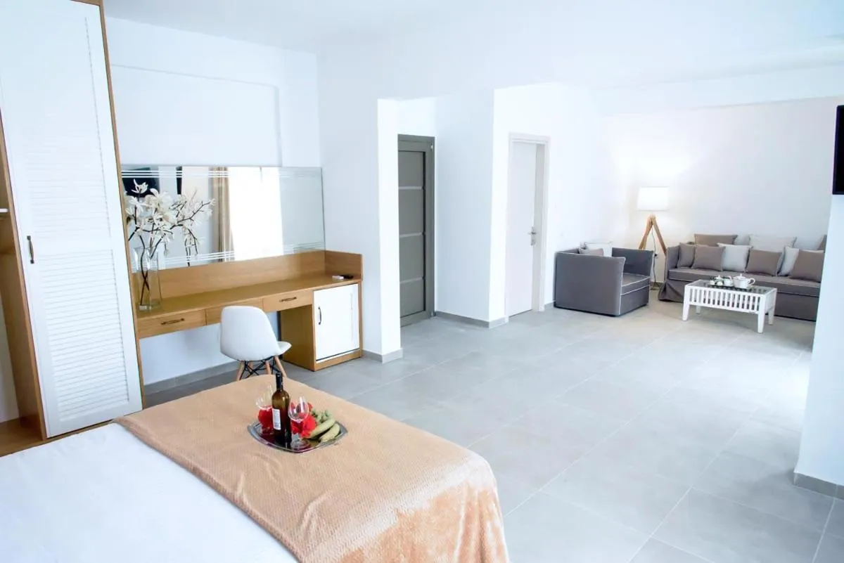 Bed in Stavros Beach Hotel