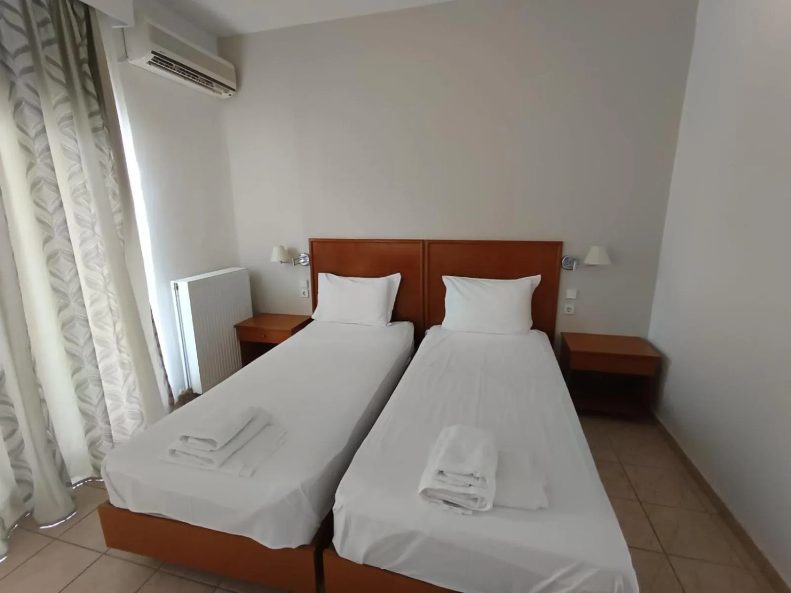 Bed in Stavros Beach Hotel