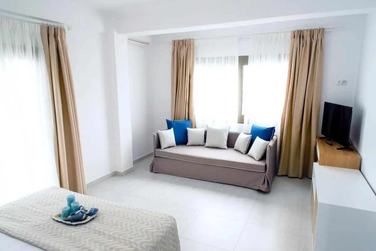 Bed in Stavros Beach Hotel