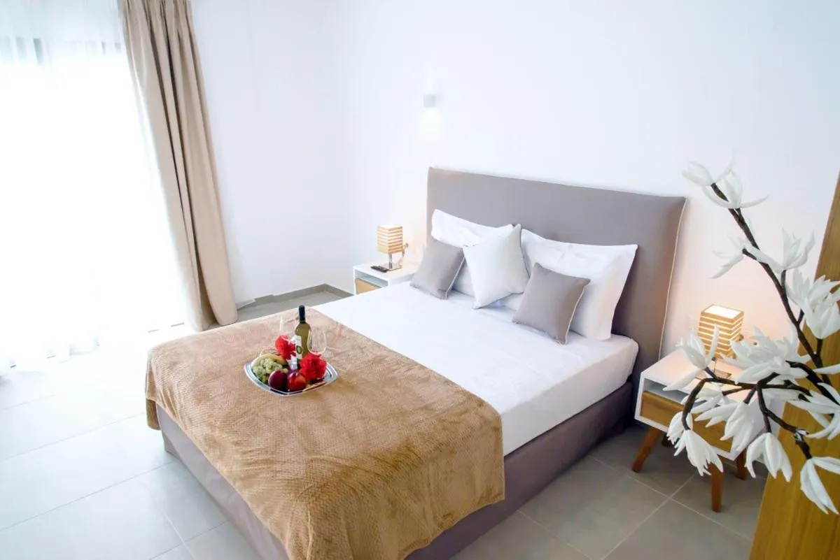 Bed in Stavros Beach Hotel