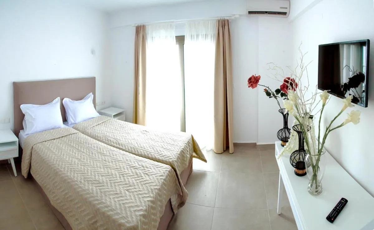 Bed in Stavros Beach Hotel