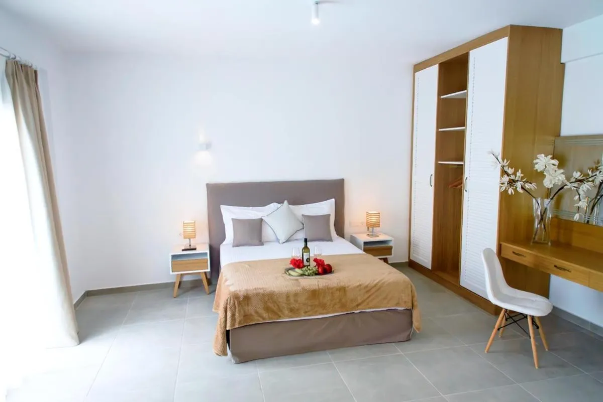 Bed in Stavros Beach Hotel