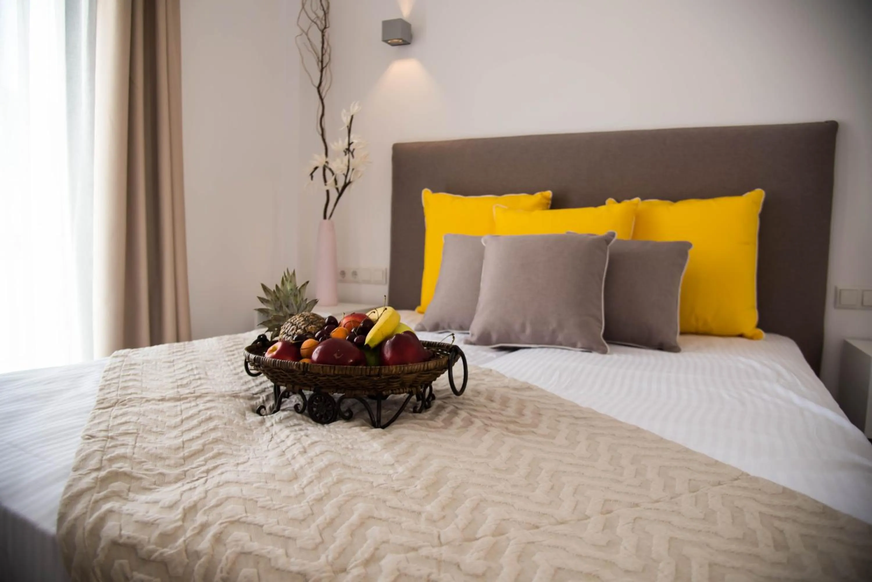 Bed in Stavros Beach Hotel