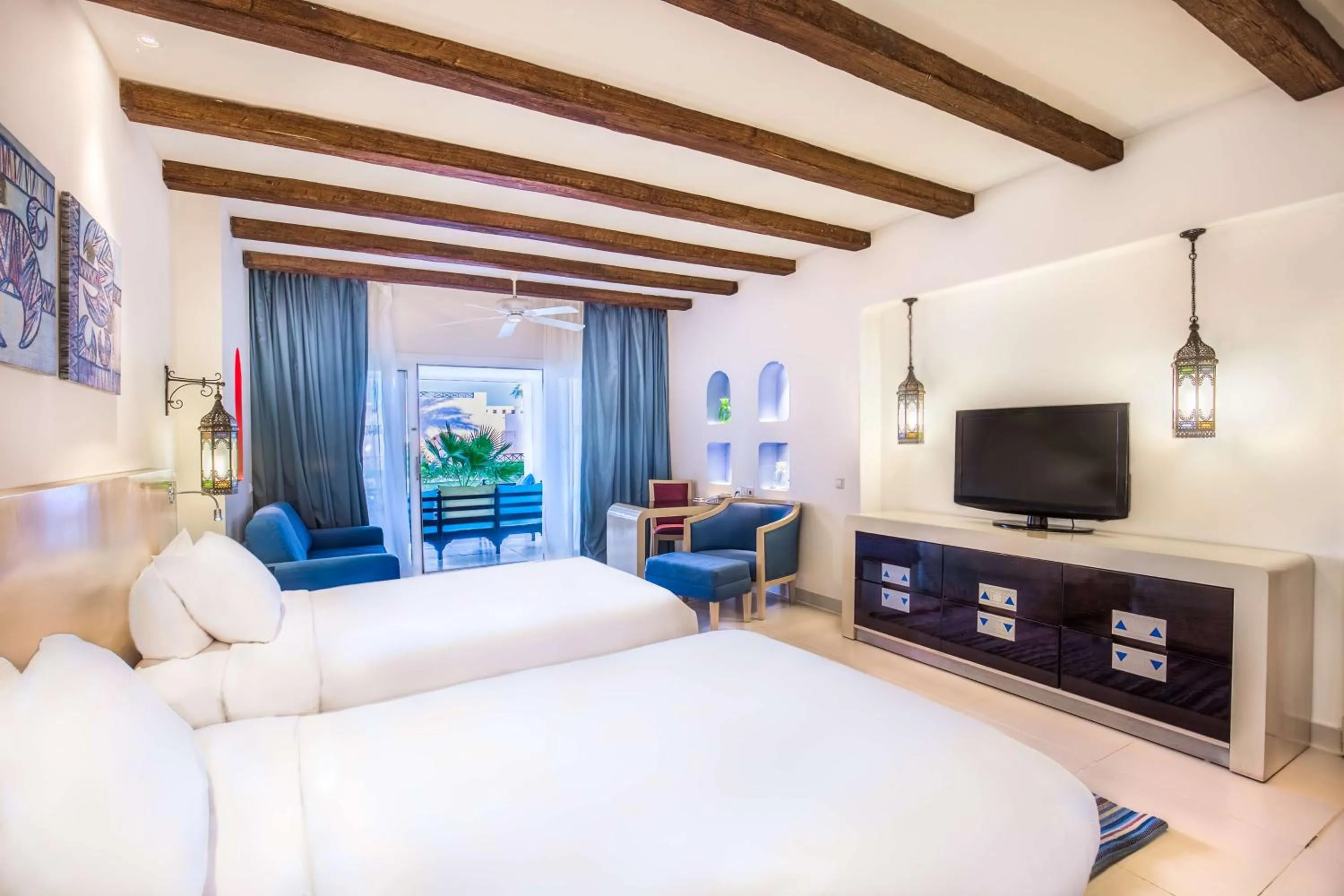 Bedroom, Bed in Hilton Marsa Alam Nubian Resort