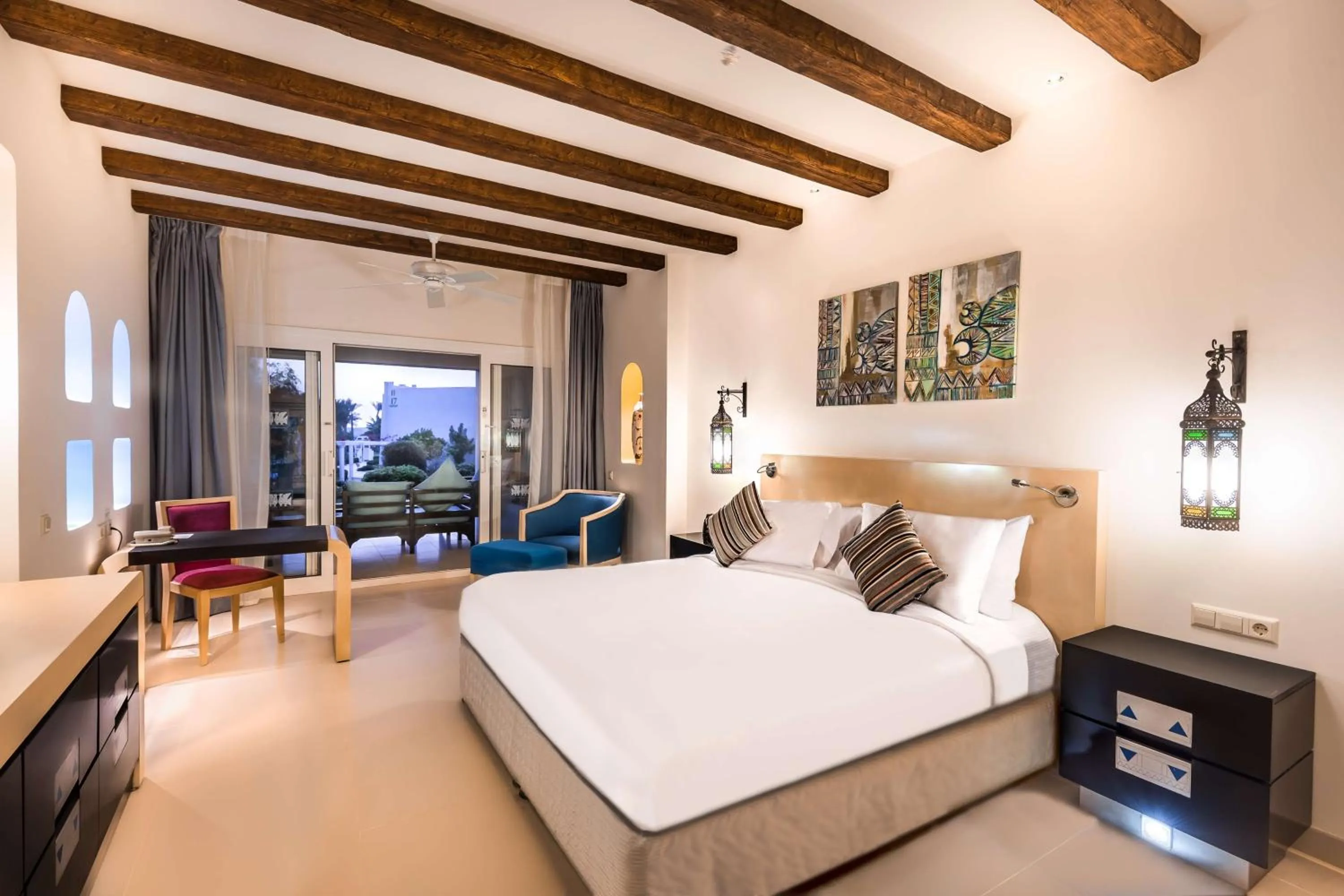 Bed in Hilton Marsa Alam Nubian Resort