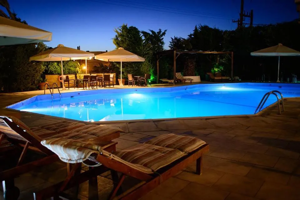 Pool view in Merope Hotel