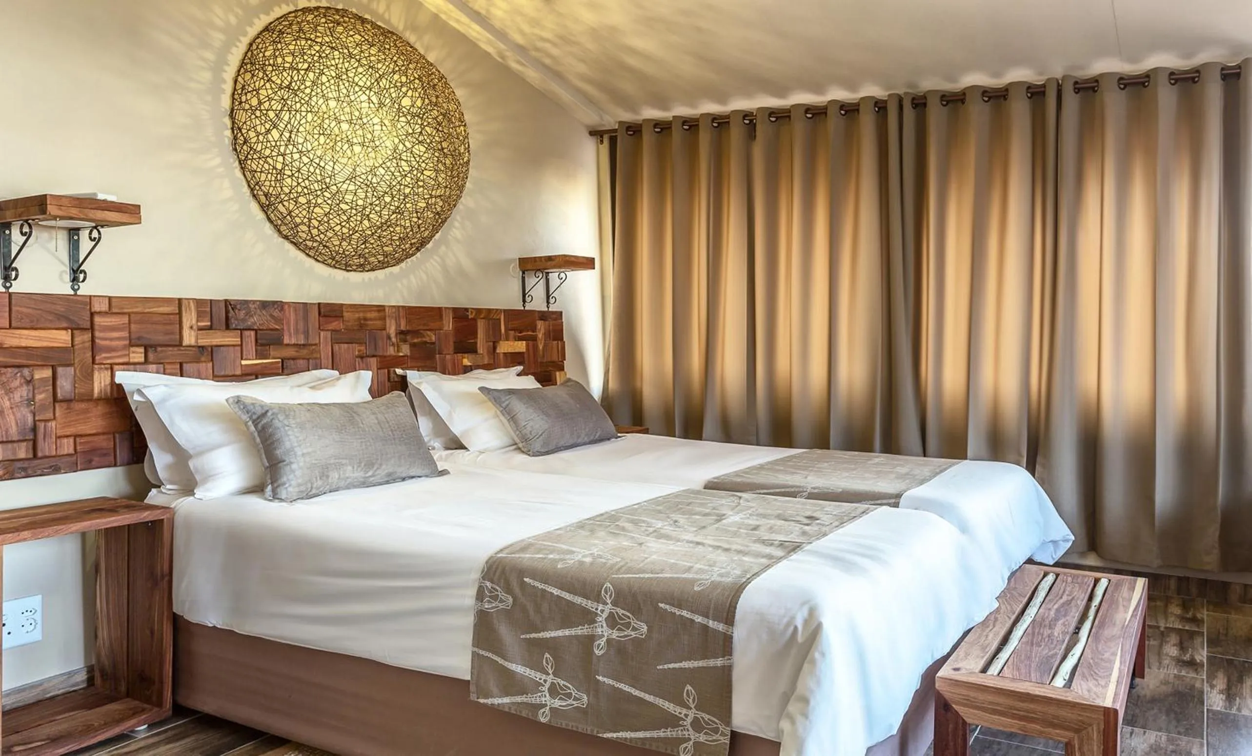 Bed in Sossusvlei Lodge