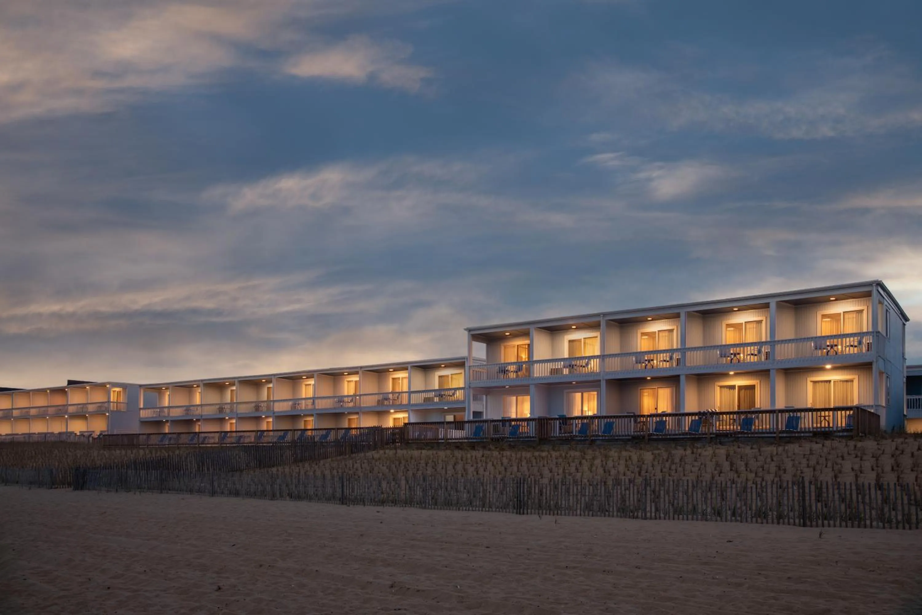 Property building in Montauk Blue Hotel