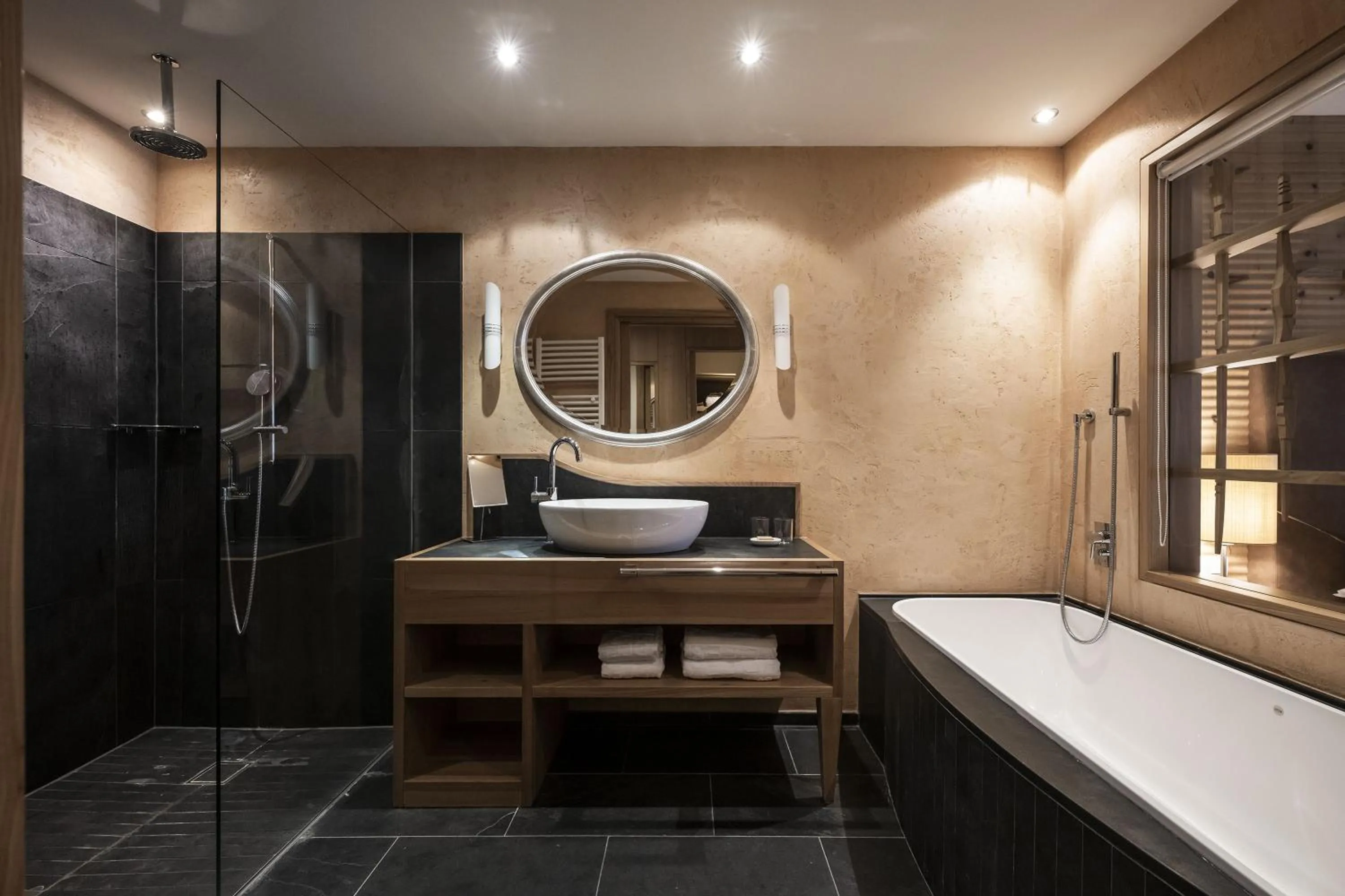 Bathroom, Bed in Adler Spa Resort Dolomiti