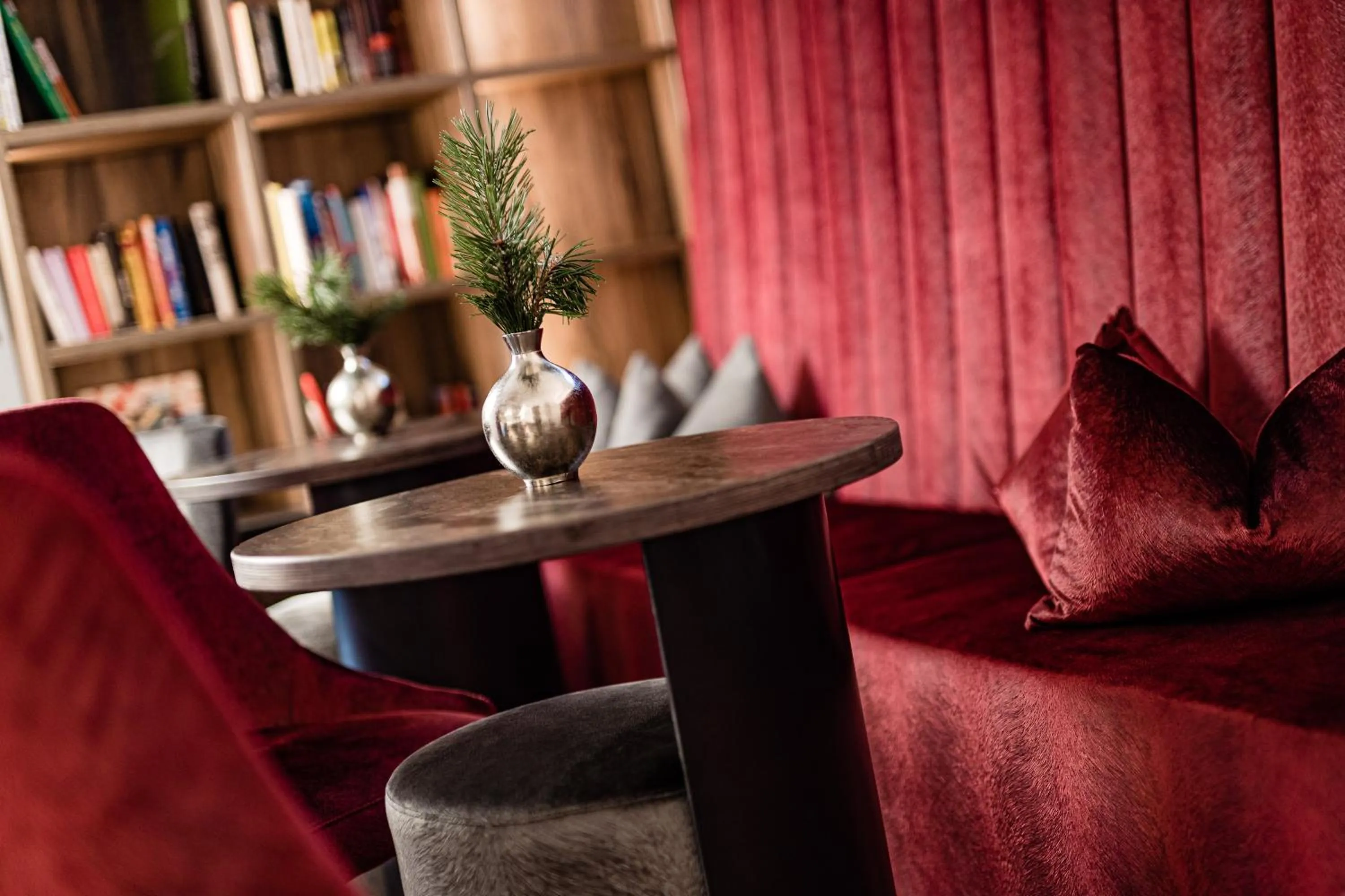 Library in Grand Hotel Wolkenstein