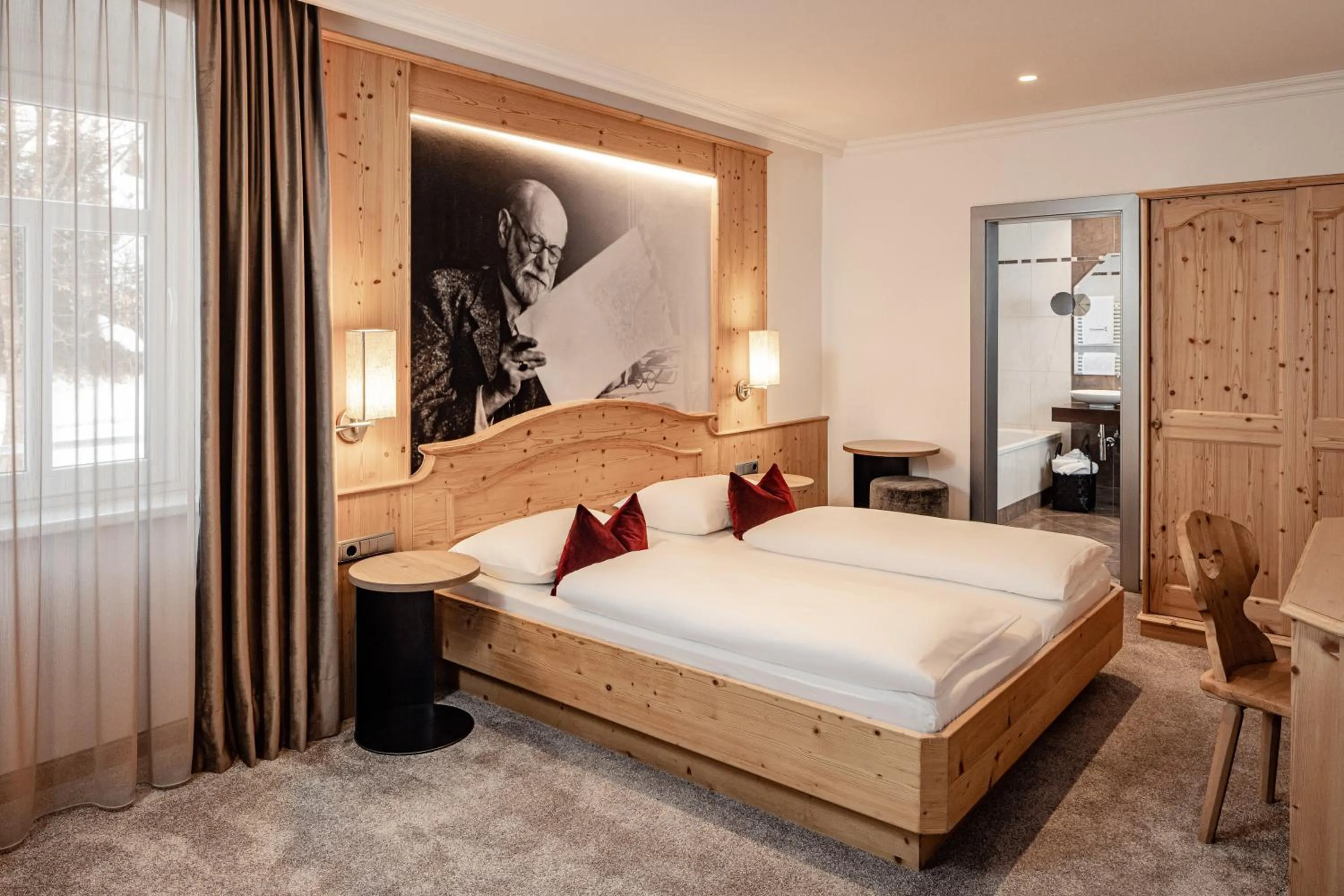 Bed in Grand Hotel Wolkenstein