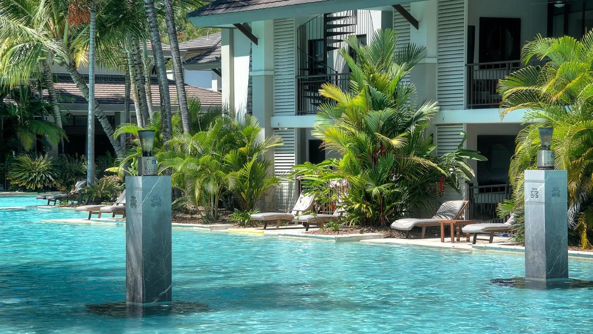 Patio in Luxury Apartments at Temple Resort and Spa Port Douglas
