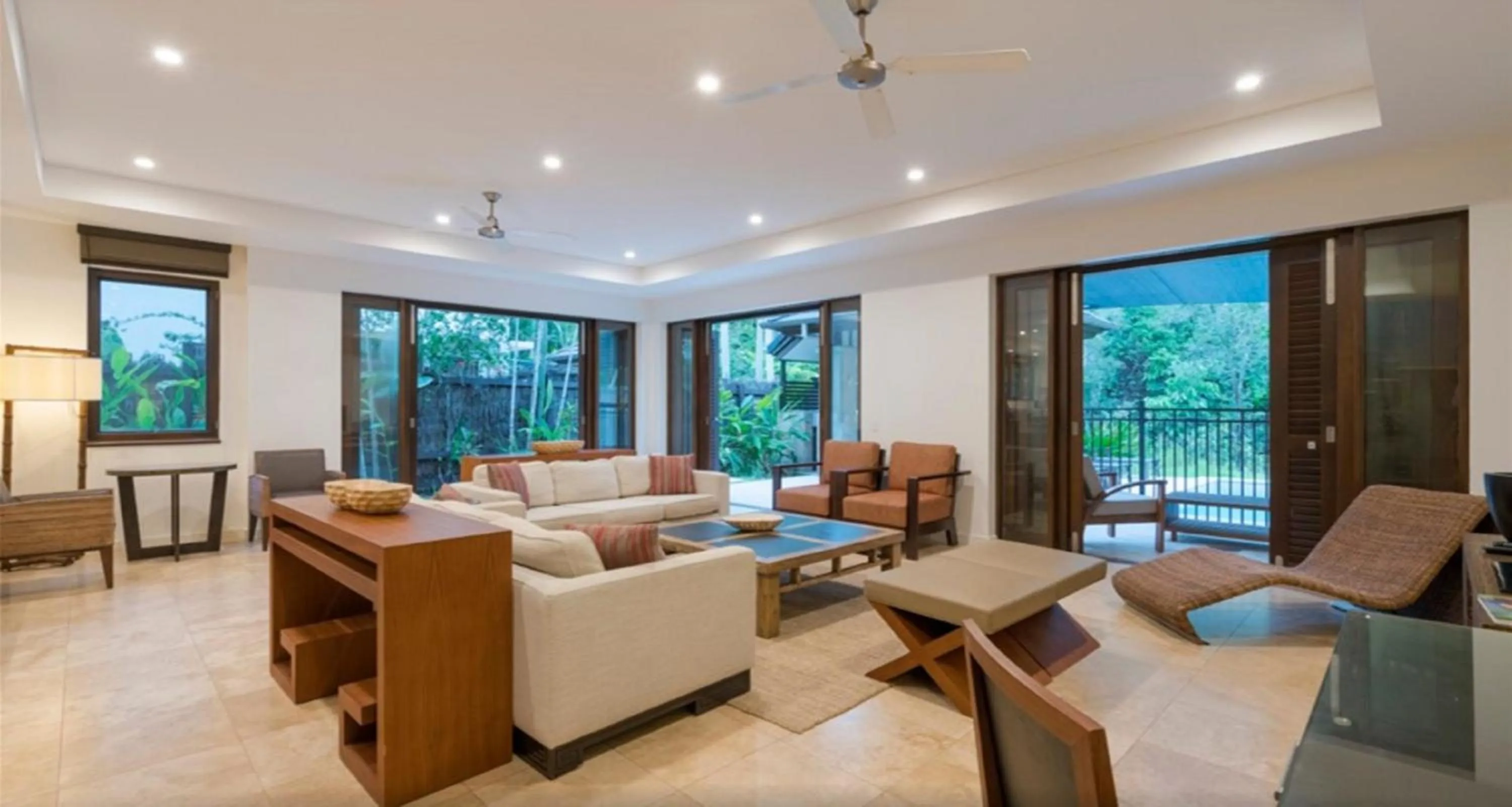 Living room in Luxury Apartments at Temple Resort and Spa Port Douglas