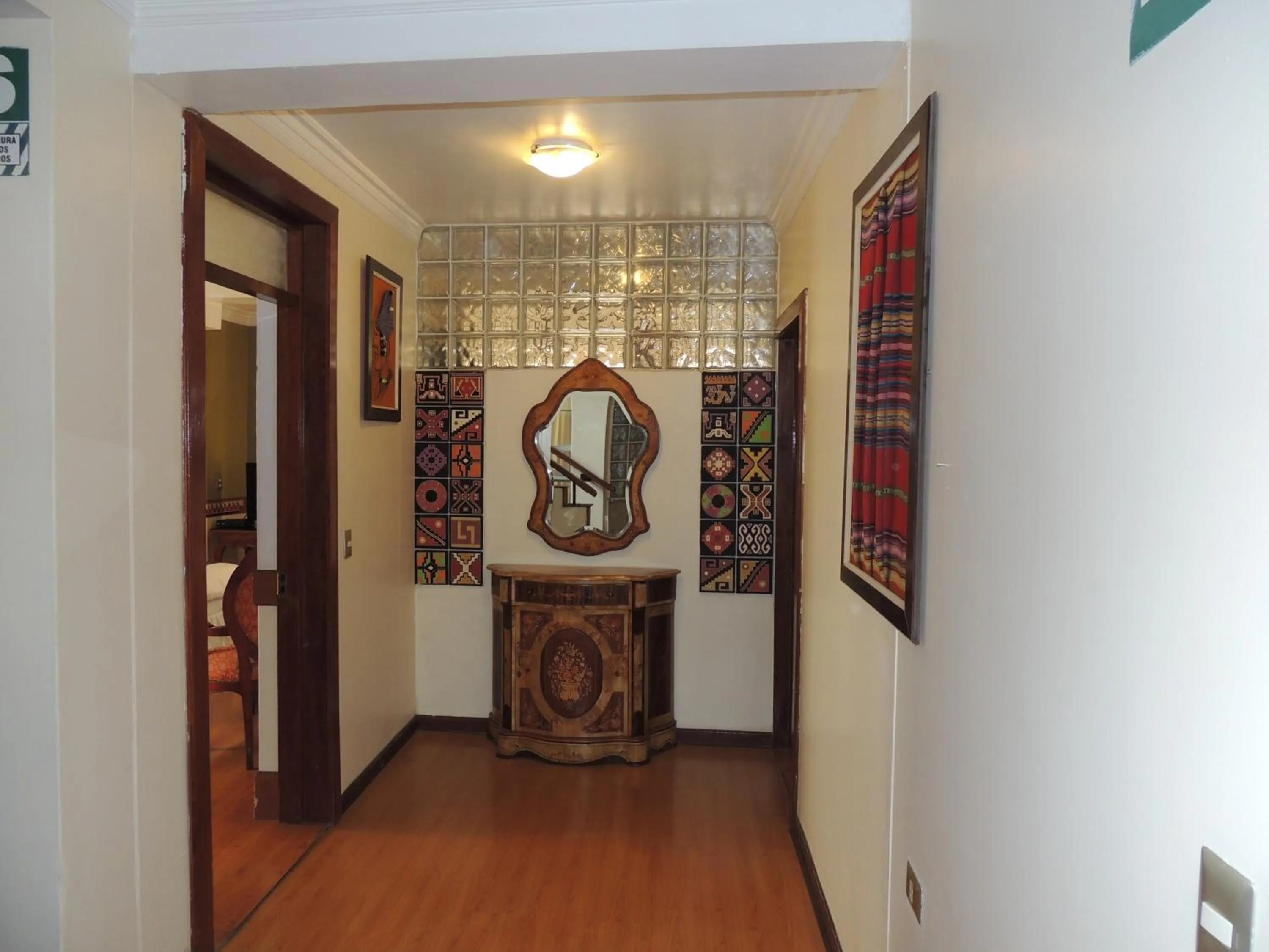 Decorative detail in Taypikala Hotel Cusco