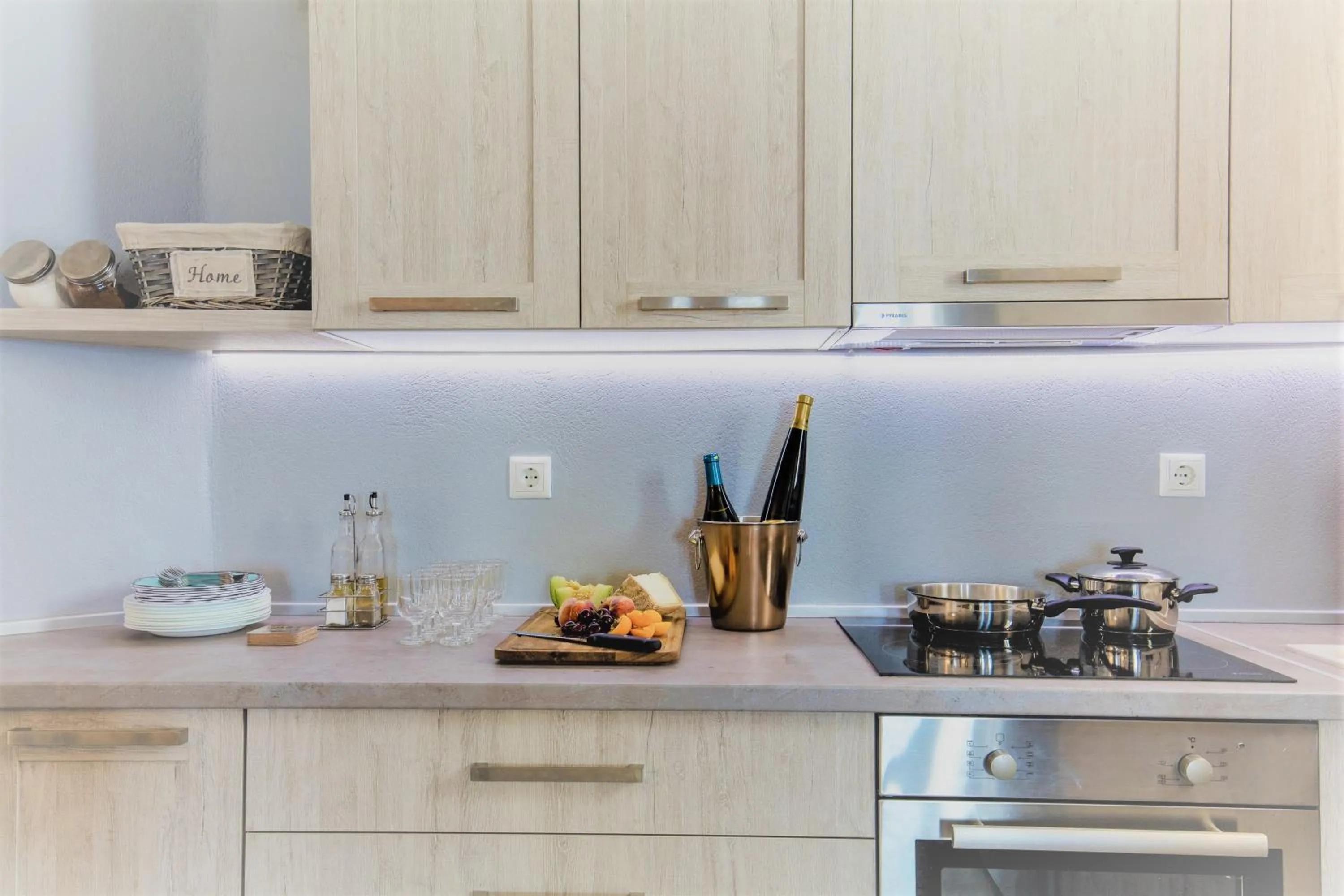 Kitchen or kitchenette in Apricot and Sea Luxury Villas