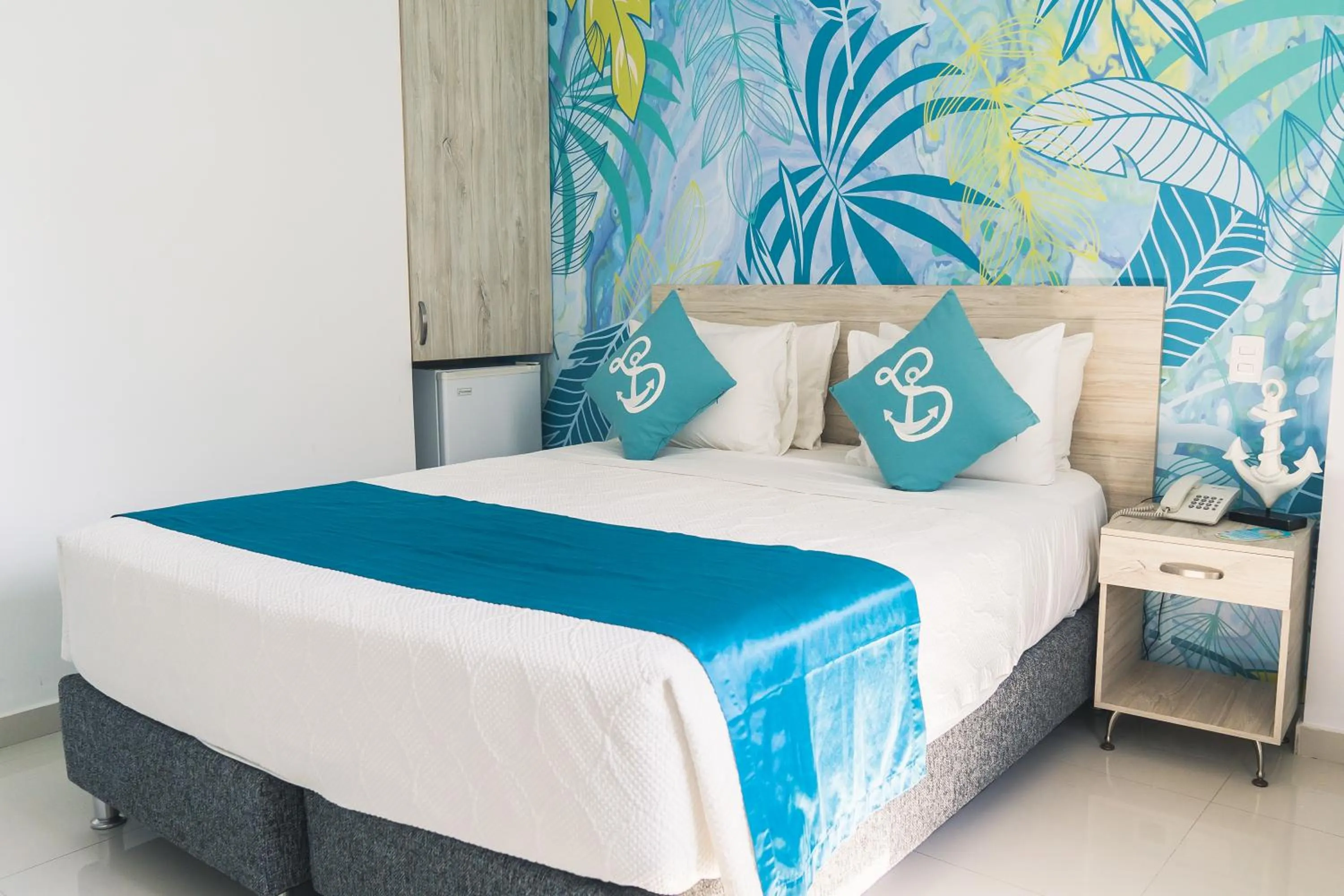 Bed in Sea Colors Hotel