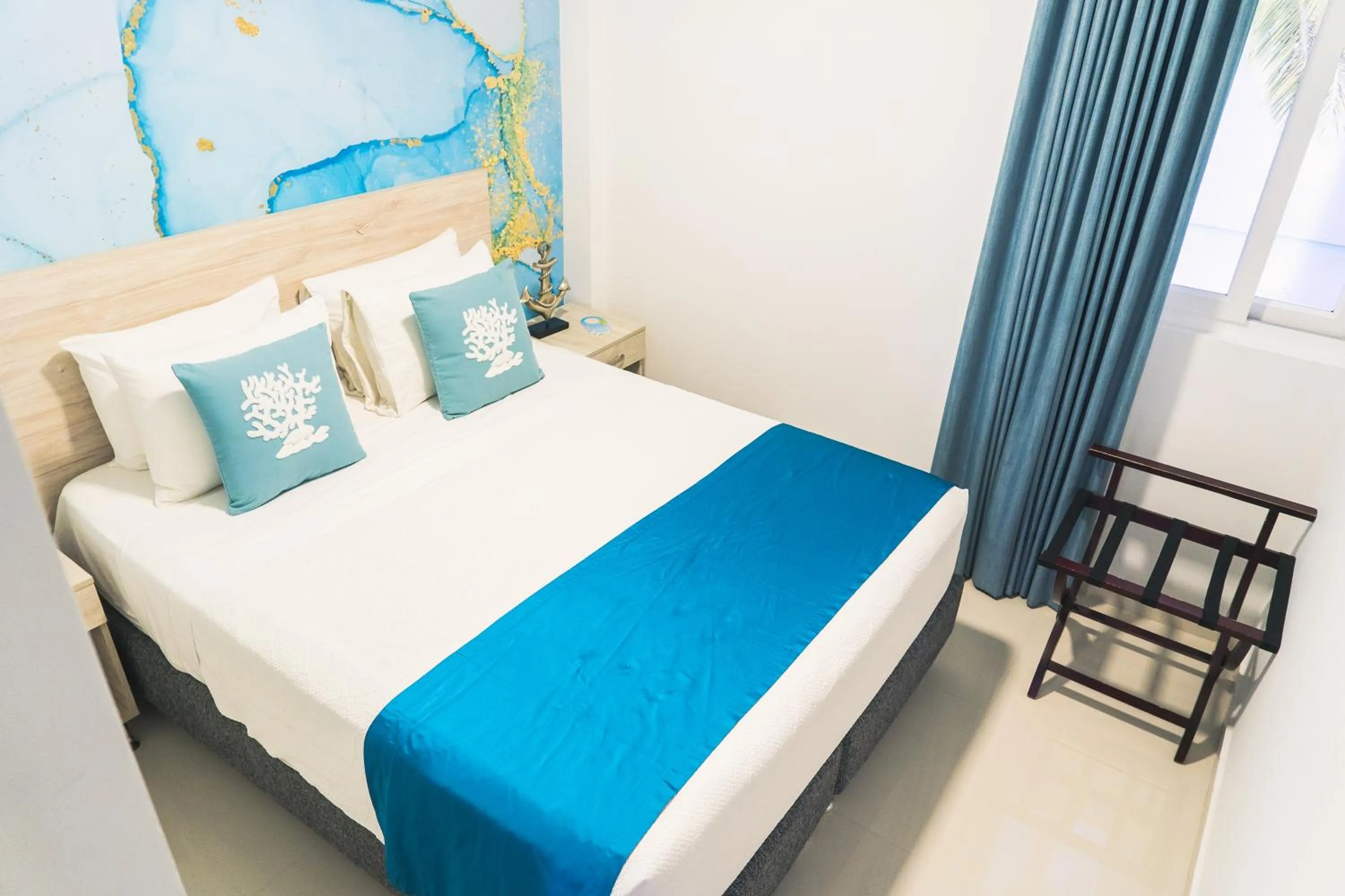 Bed in Sea Colors Hotel