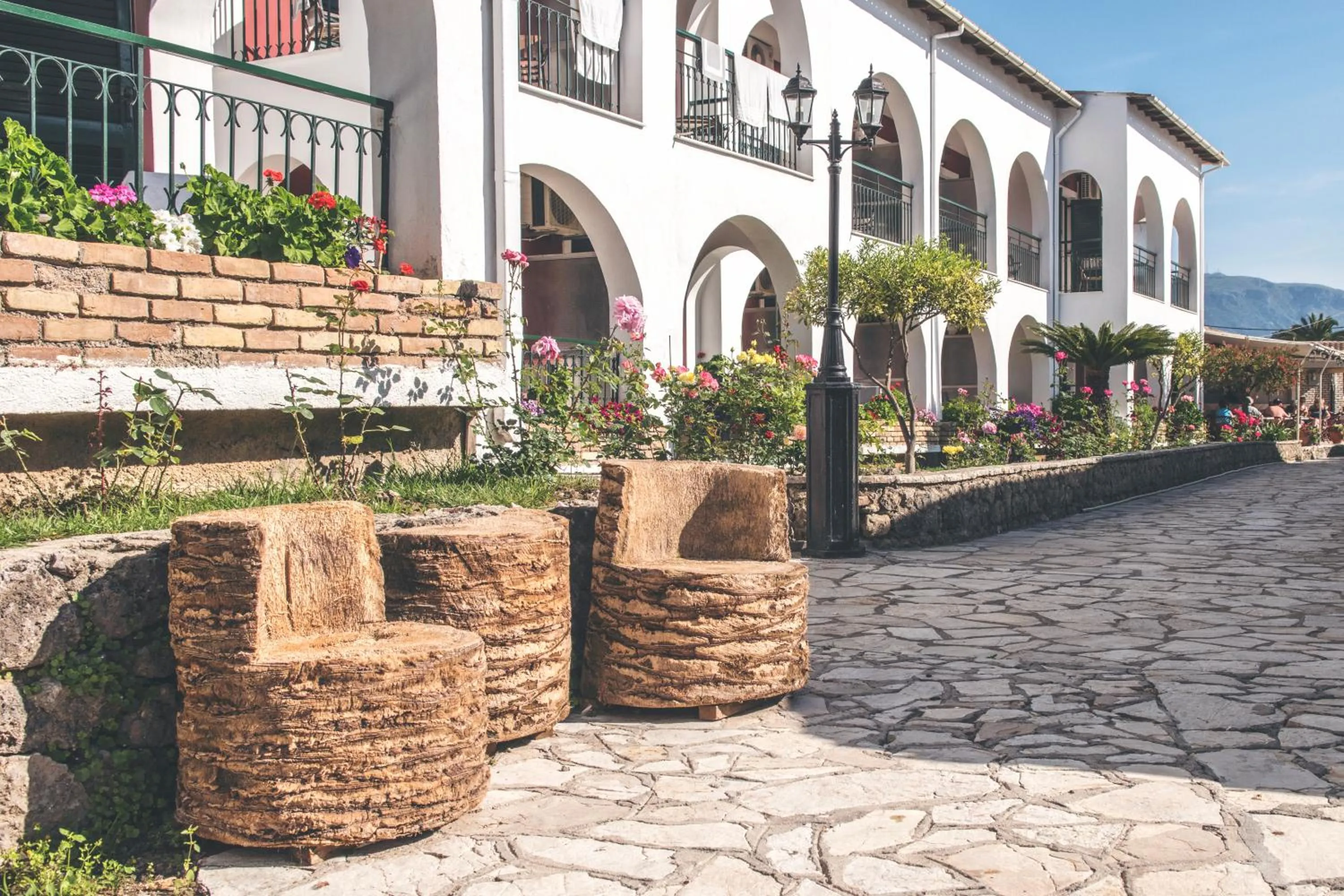 Facade/entrance in Iliada Beach Hotel