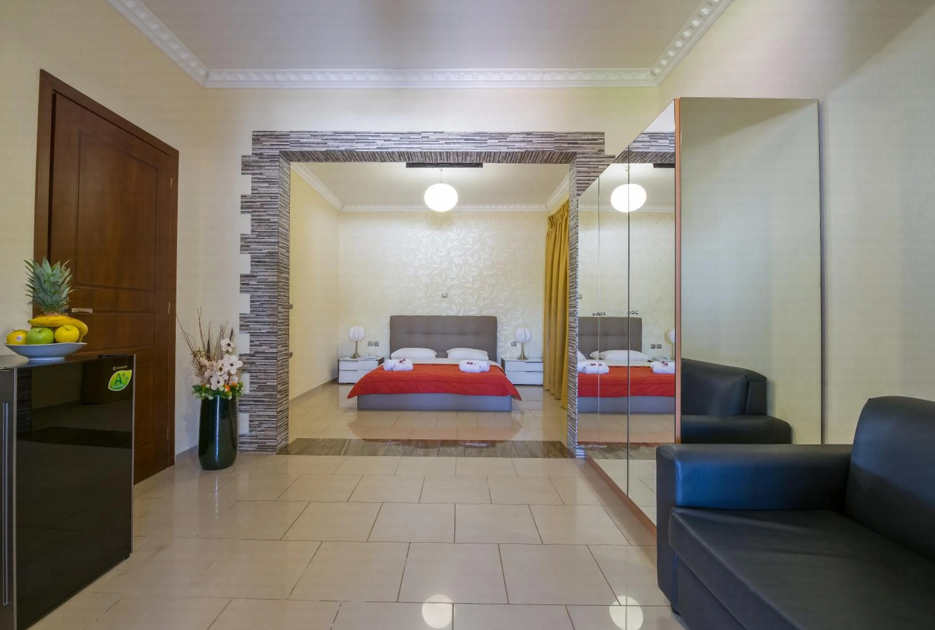 Bed in Paradice Hotel Luxury Suites-Near zorbas Beach-FREE Breakfast
