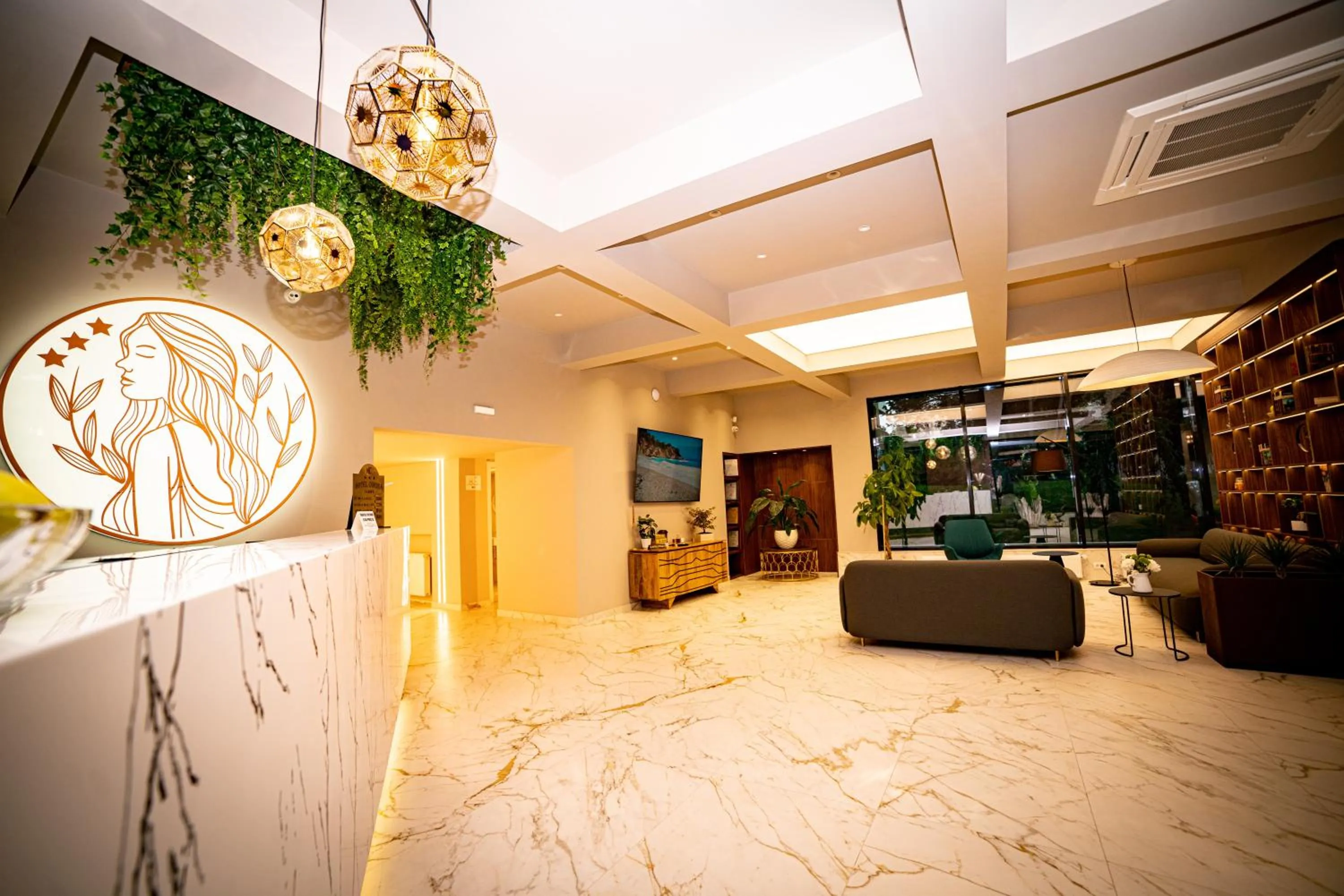 Lobby or reception in Hotel Corina