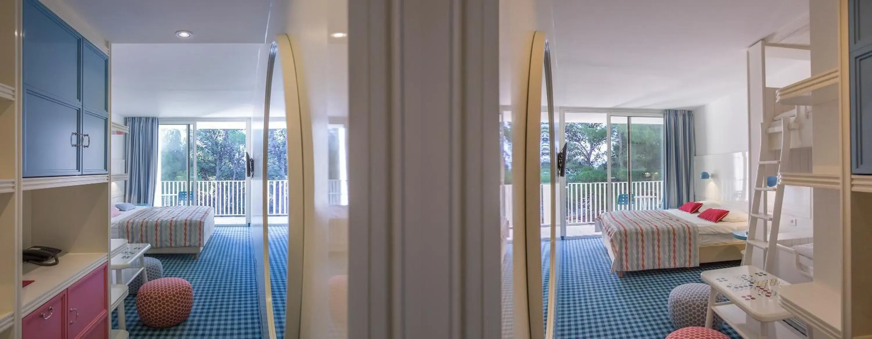 Connected Family Room with Balcony and Courtyard View in Amadria Park Kids Hotel Andrija Connected Family Room with Balcony and Courtyard View in Amadria Park Kids Hotel Andrija