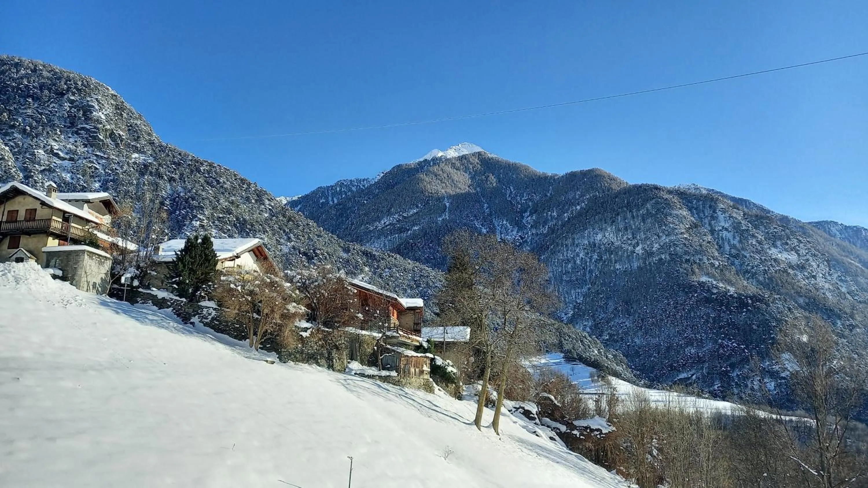 Mountain view in Eco Chalet Maison Dominique