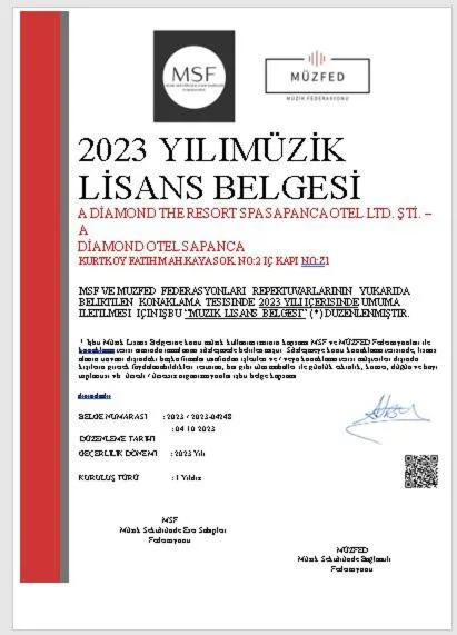 Logo/Certificate/Sign in A Diamond The Resort Spa Sapanca