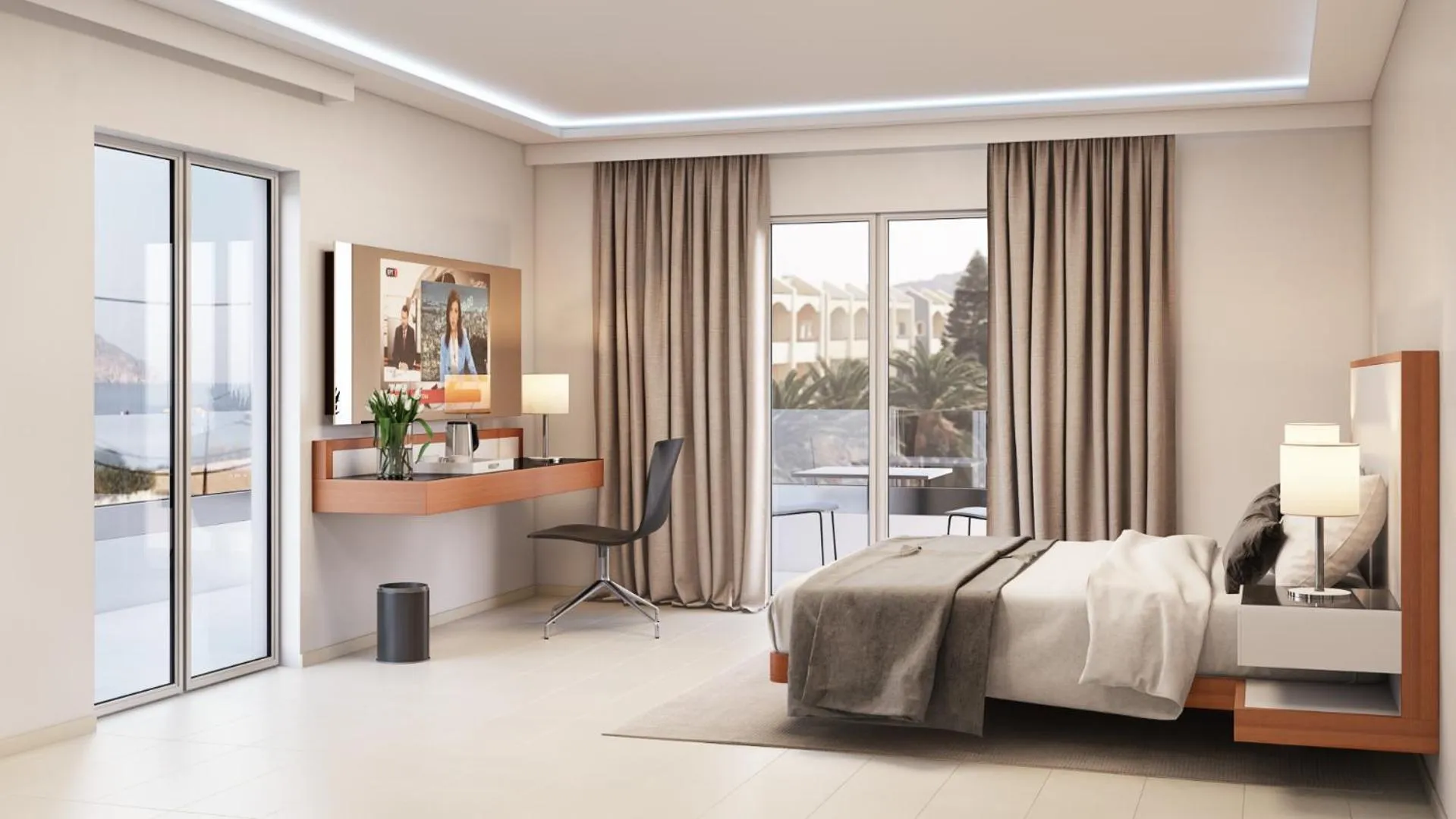 Photo of the whole room, Bed in Alimounda Mare Hotel