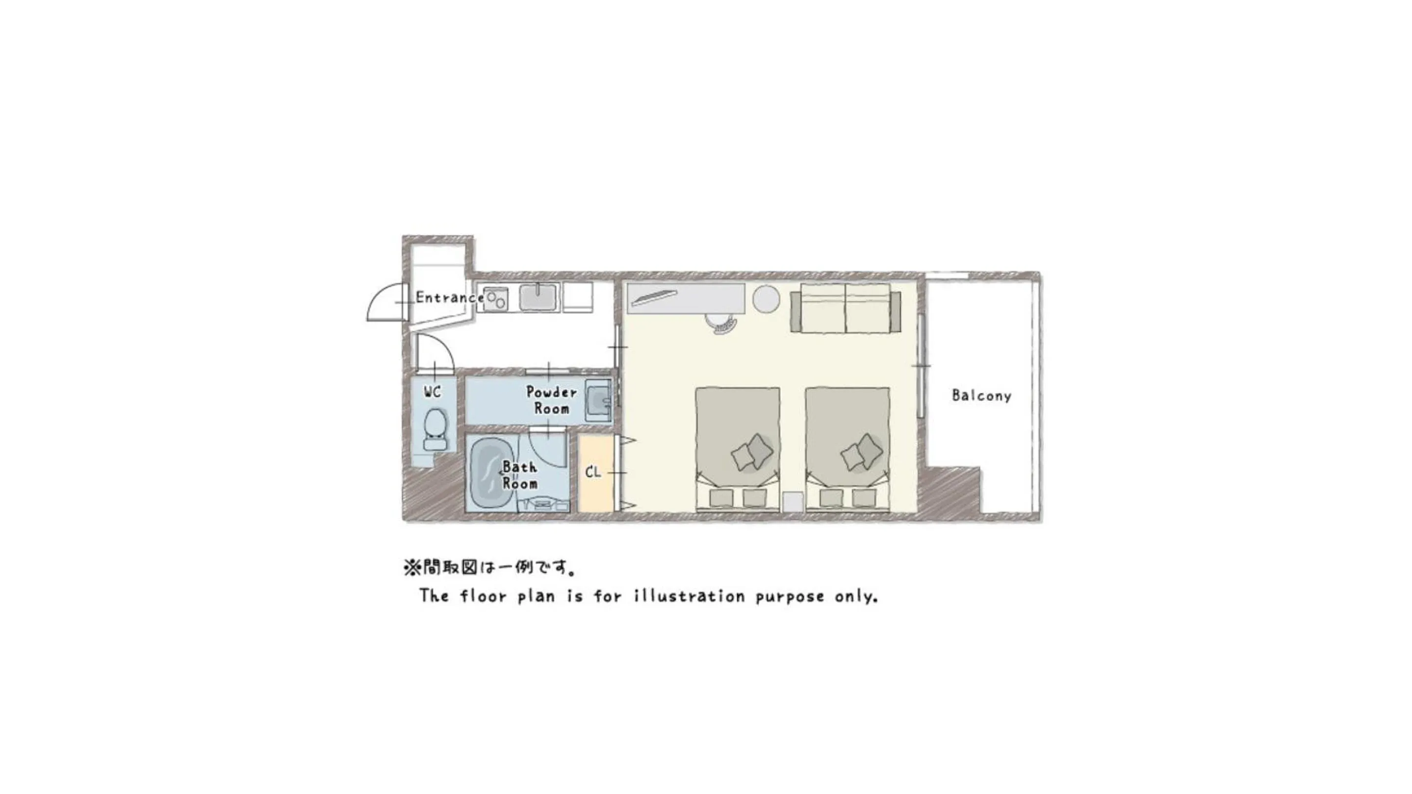 Floor plan in Nedoco Osaka West