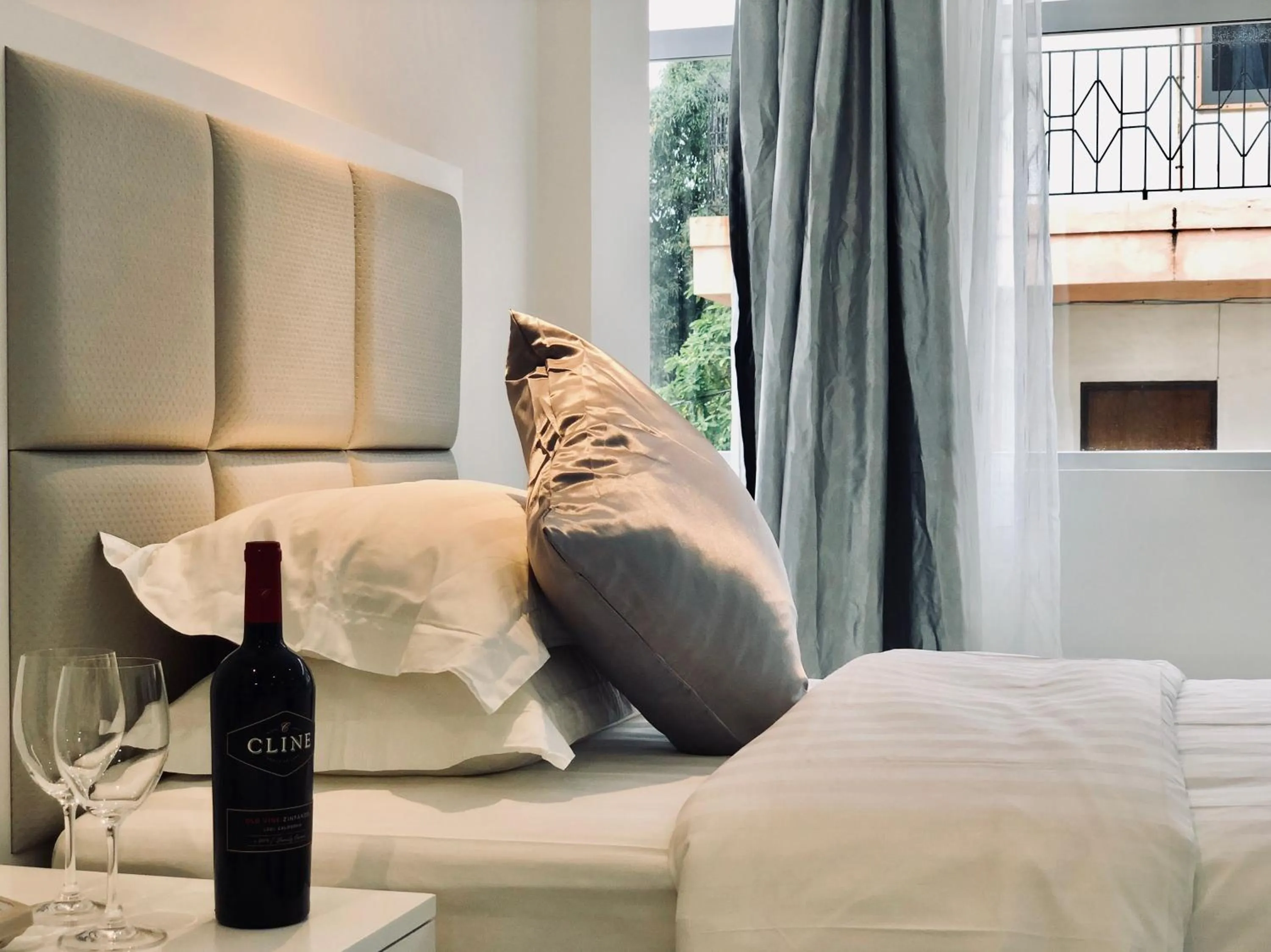 Bed in Ocean Star Hotel