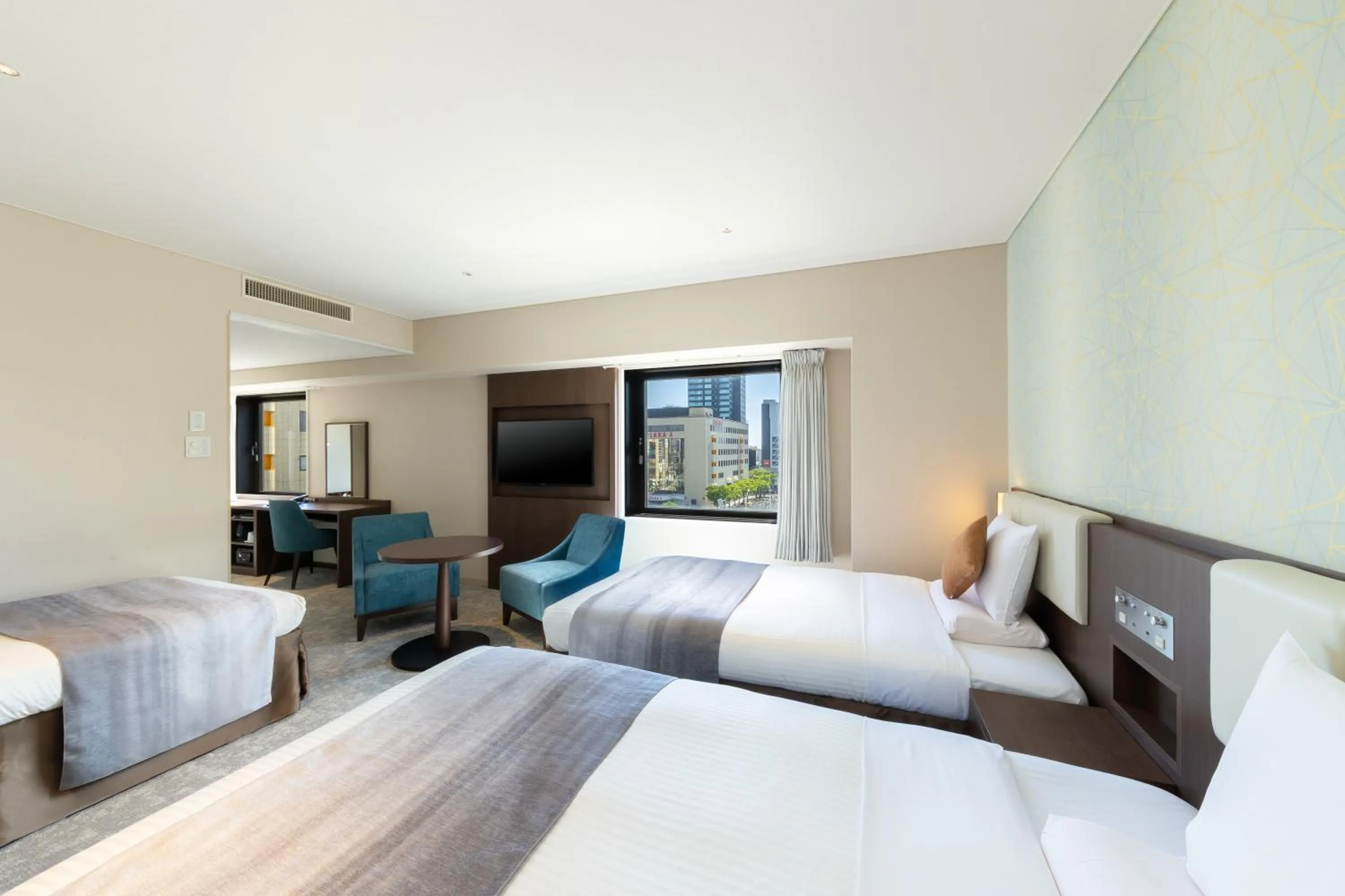 Bed in Art Hotel Niigata Station