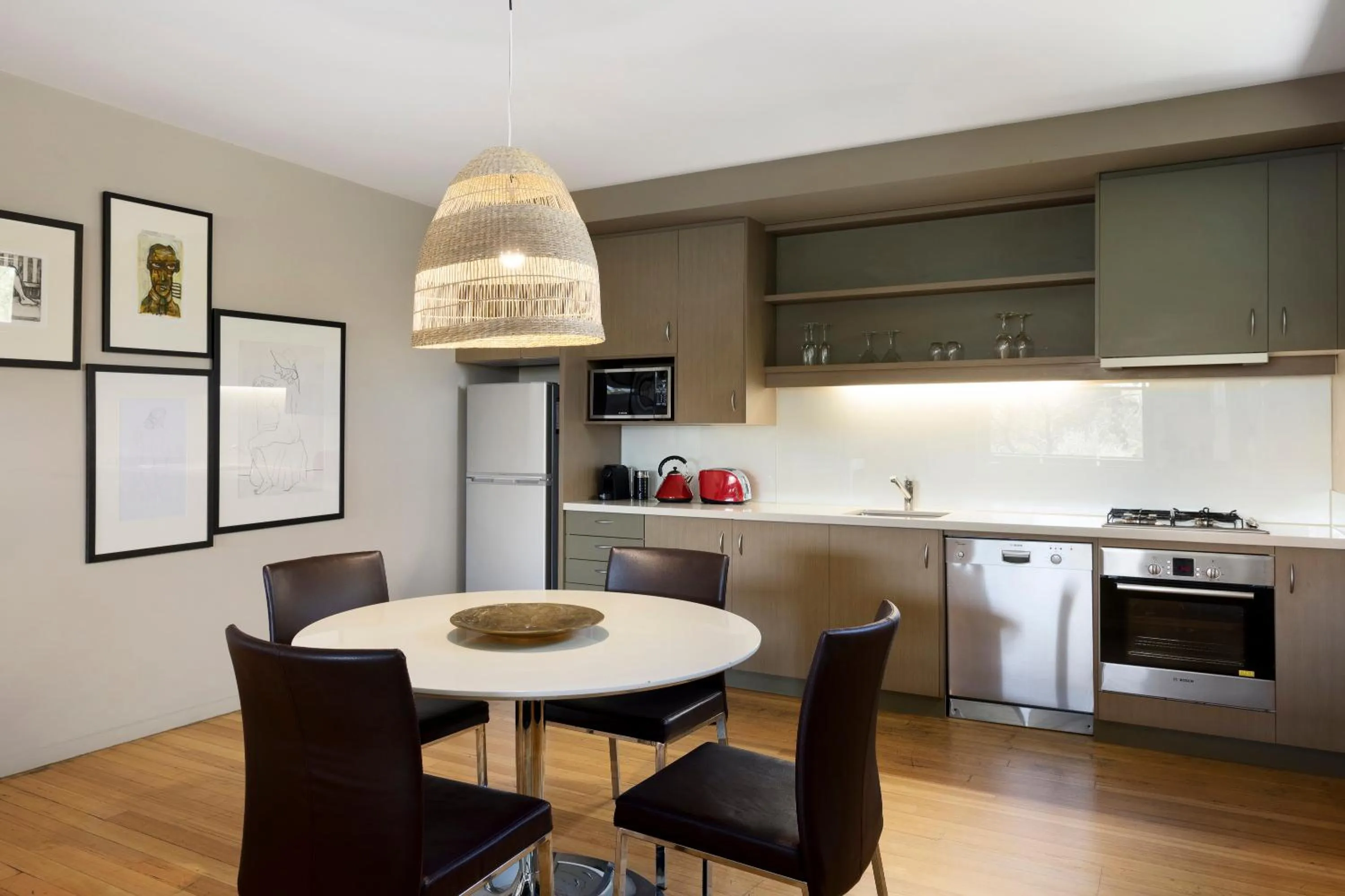 Kitchen or kitchenette in Mineral Springs Hotel Hepburn