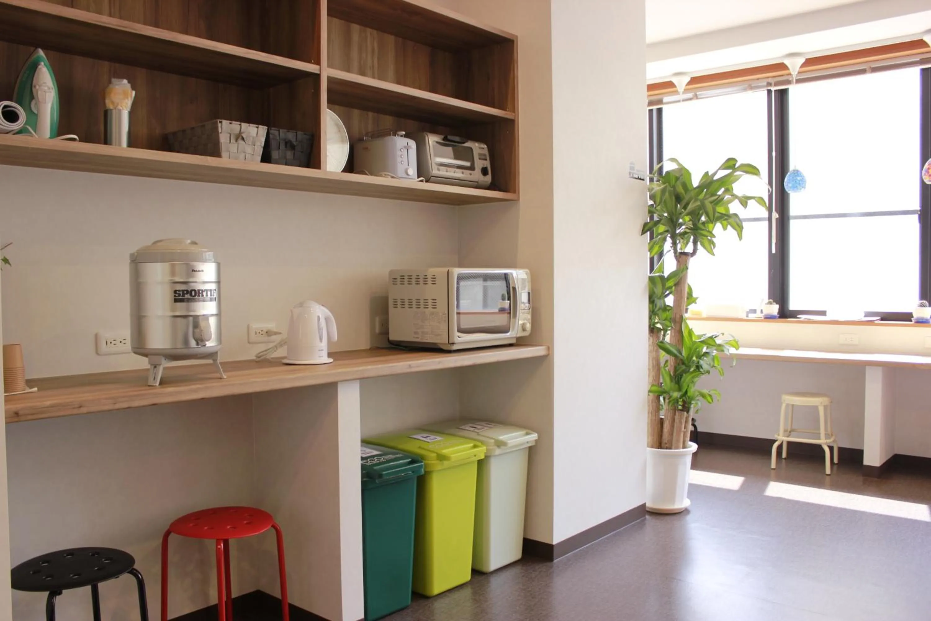 Living room in Mezame Hostel