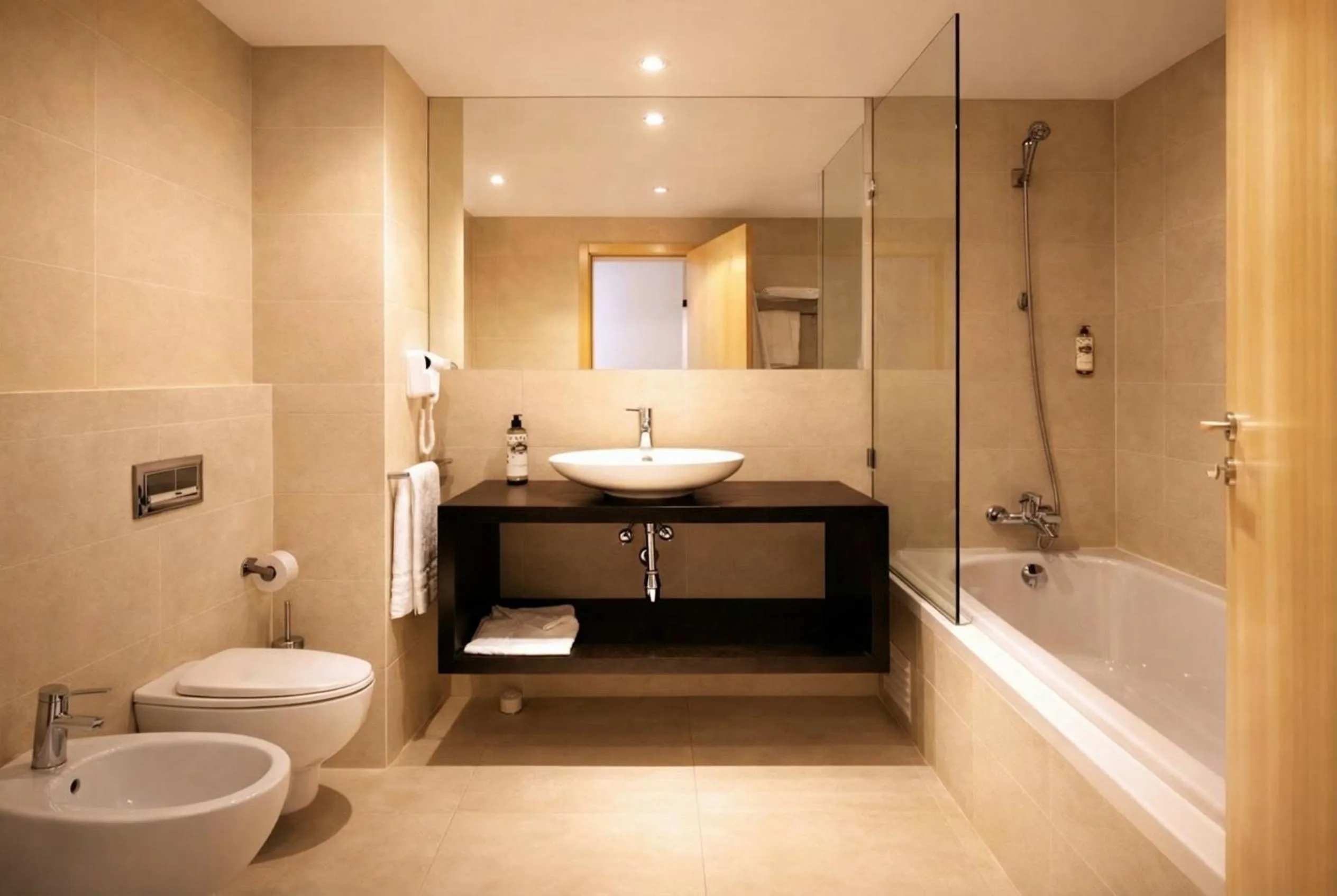 Shower in The Lisbonaire Apartments