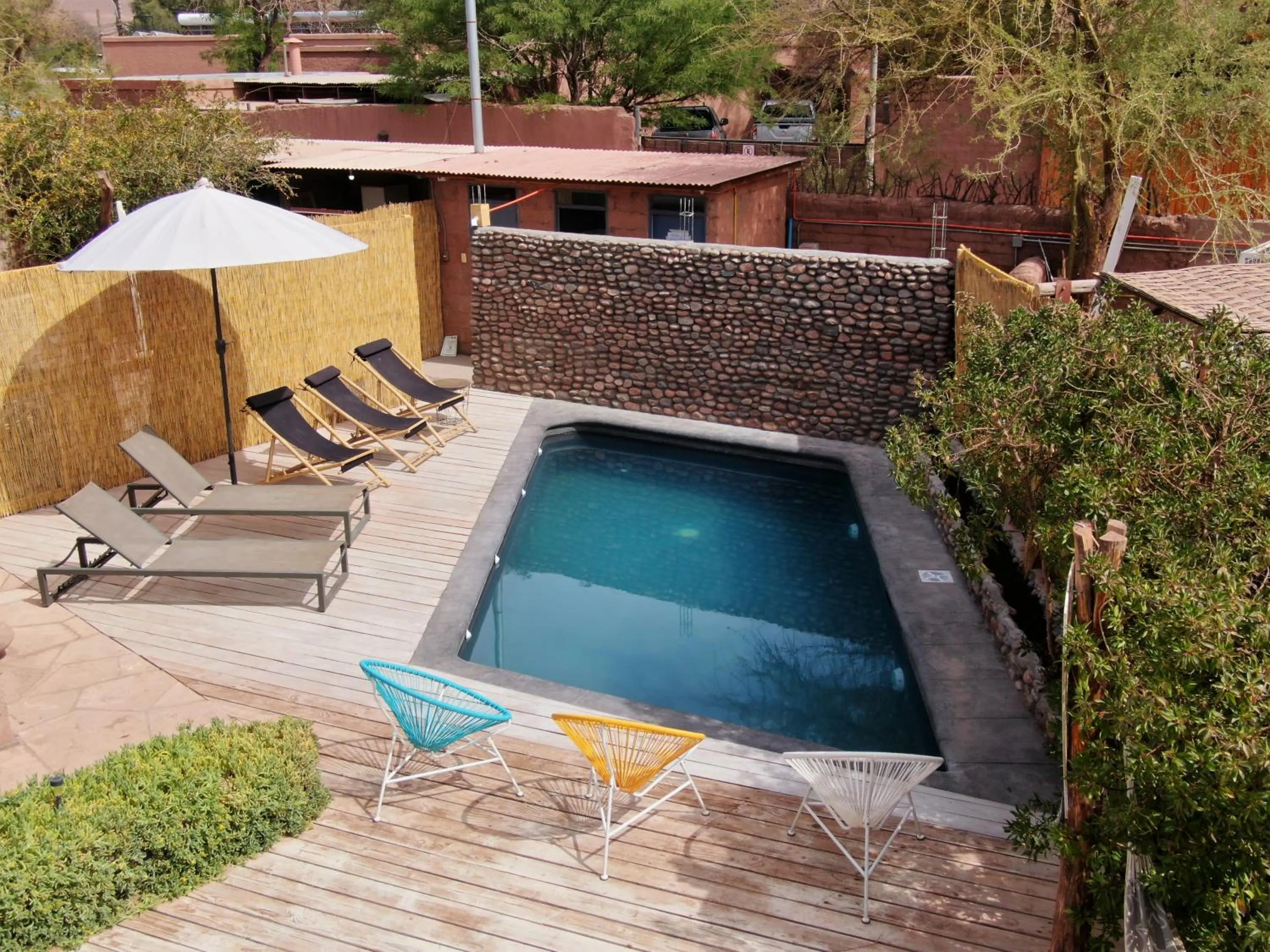 Pool view in Hotel Jardin Atacama