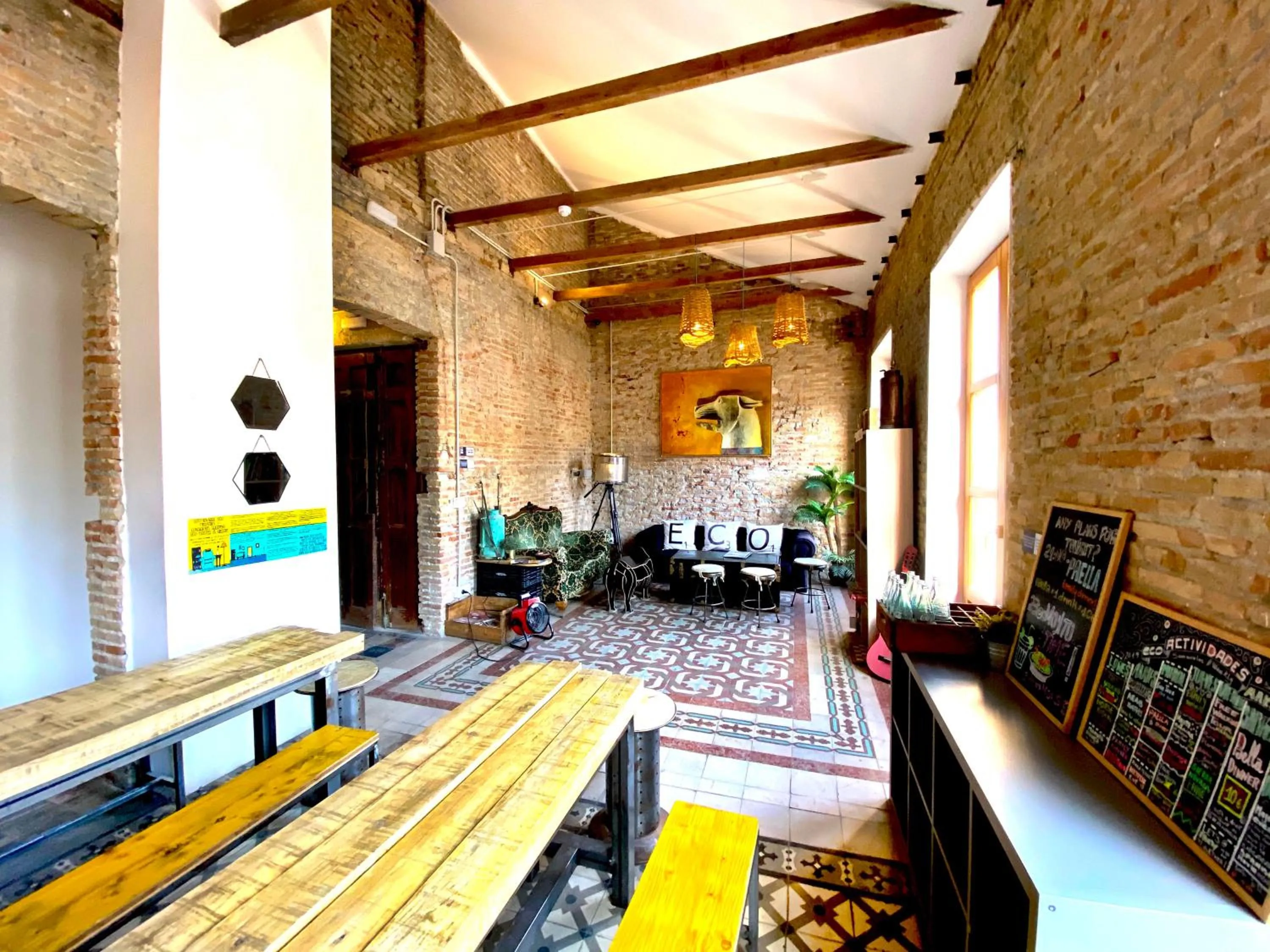 Living room in ECO Hostel