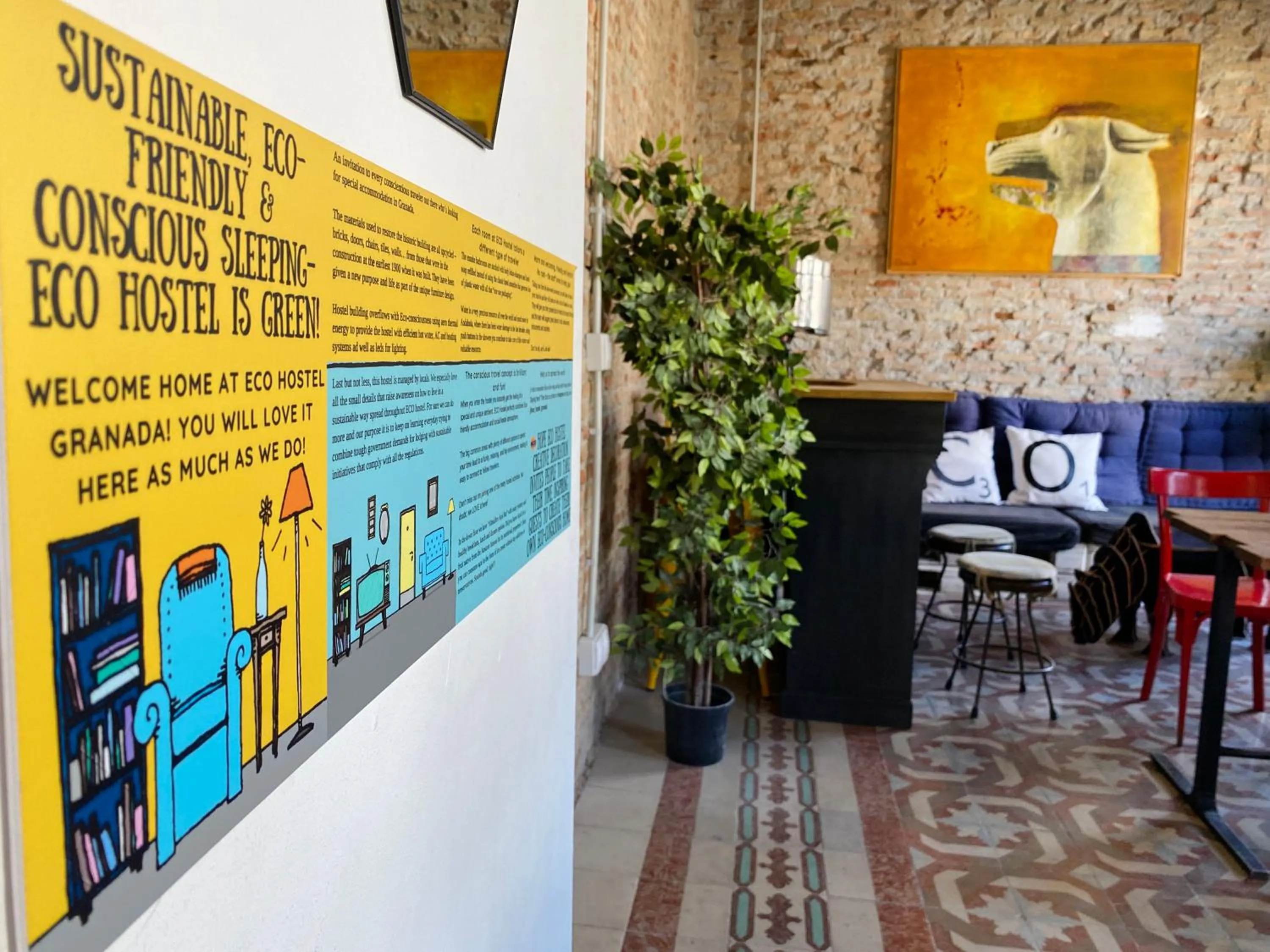 Living room in ECO Hostel