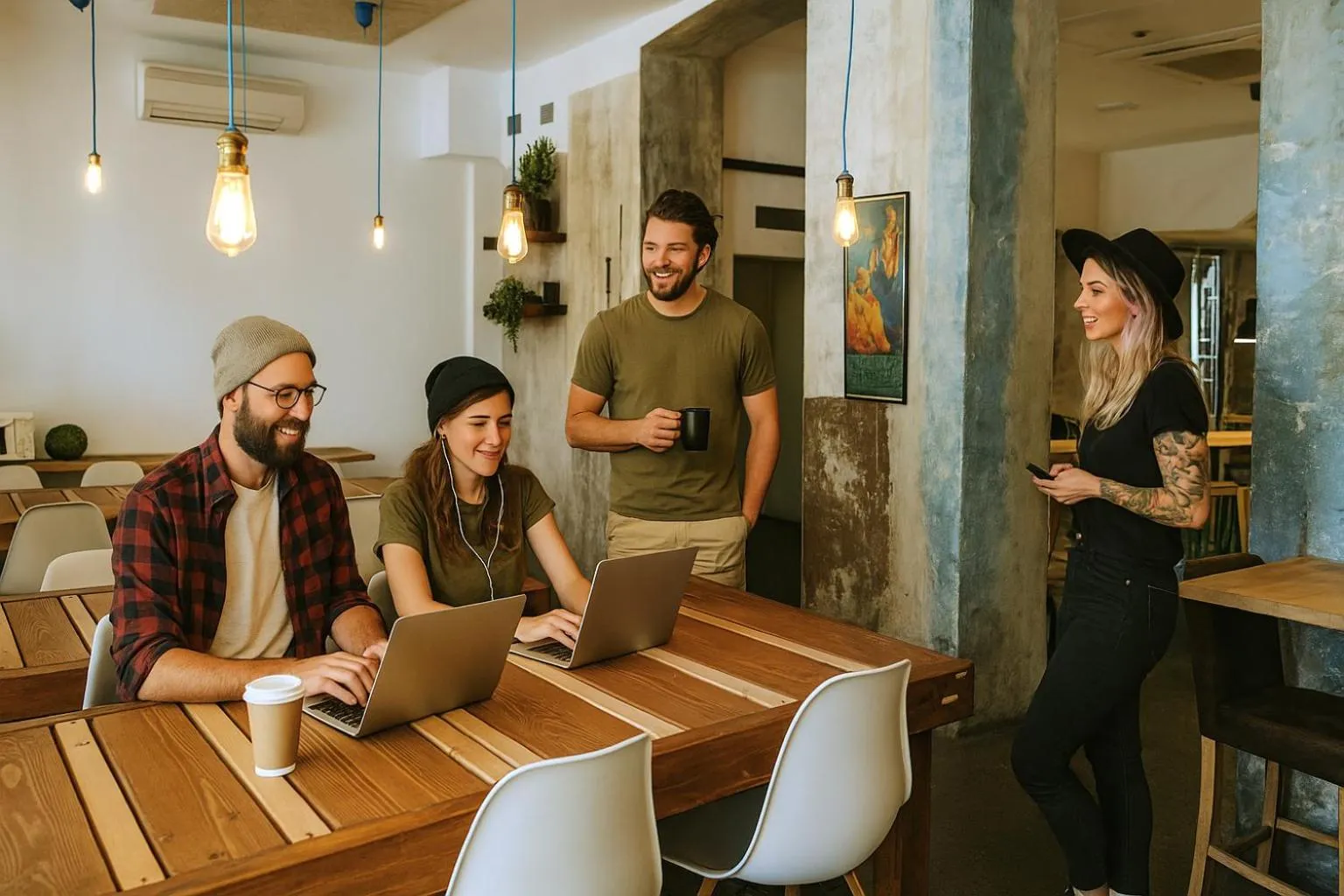 Seating area in ECO Hostel