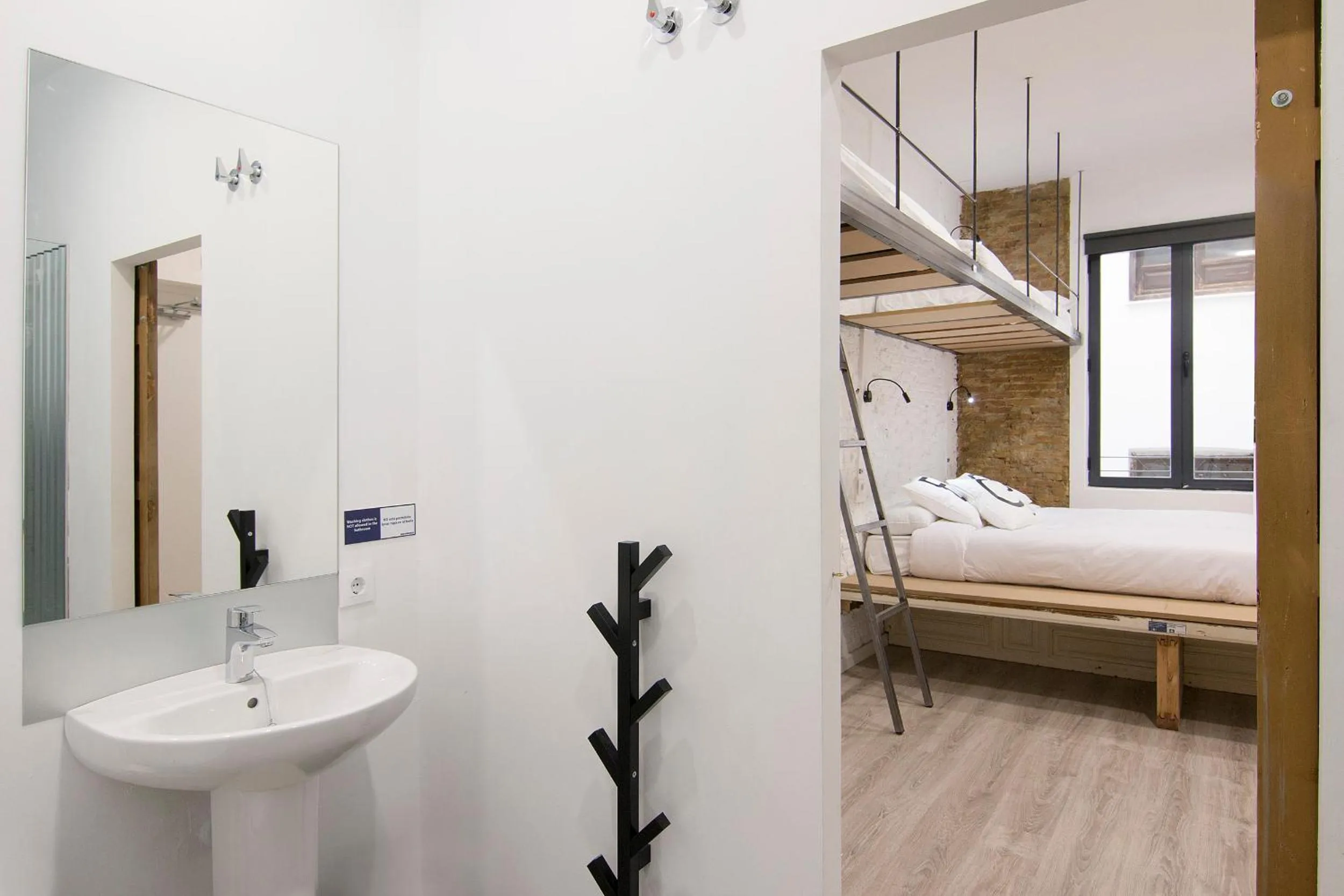 Bathroom, Bed in ECO Hostel