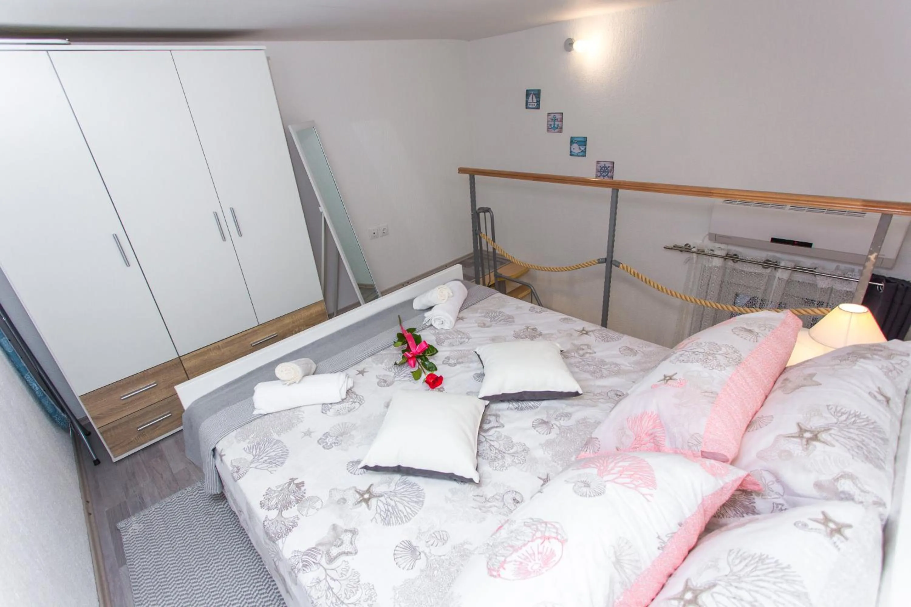 Bed in Studio Apartment Vasilj
