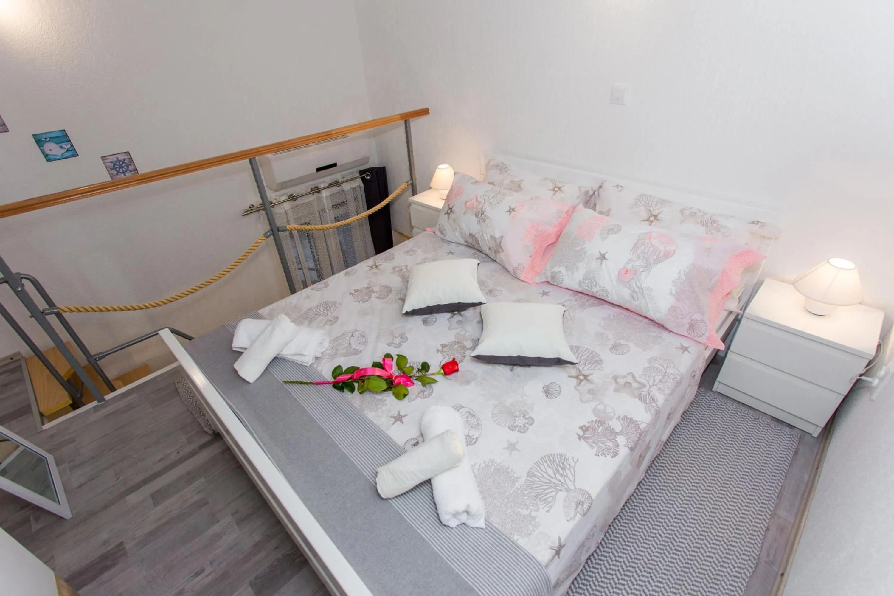 Bed in Studio Apartment Vasilj