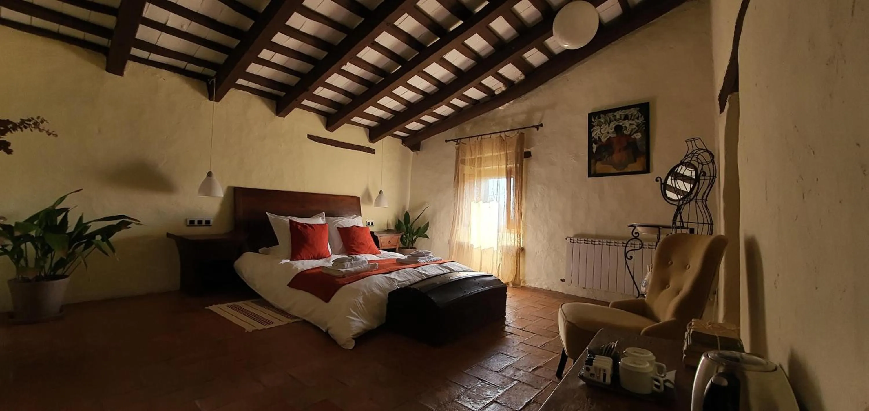 Bedroom, Bed in Masia Can Bachs
