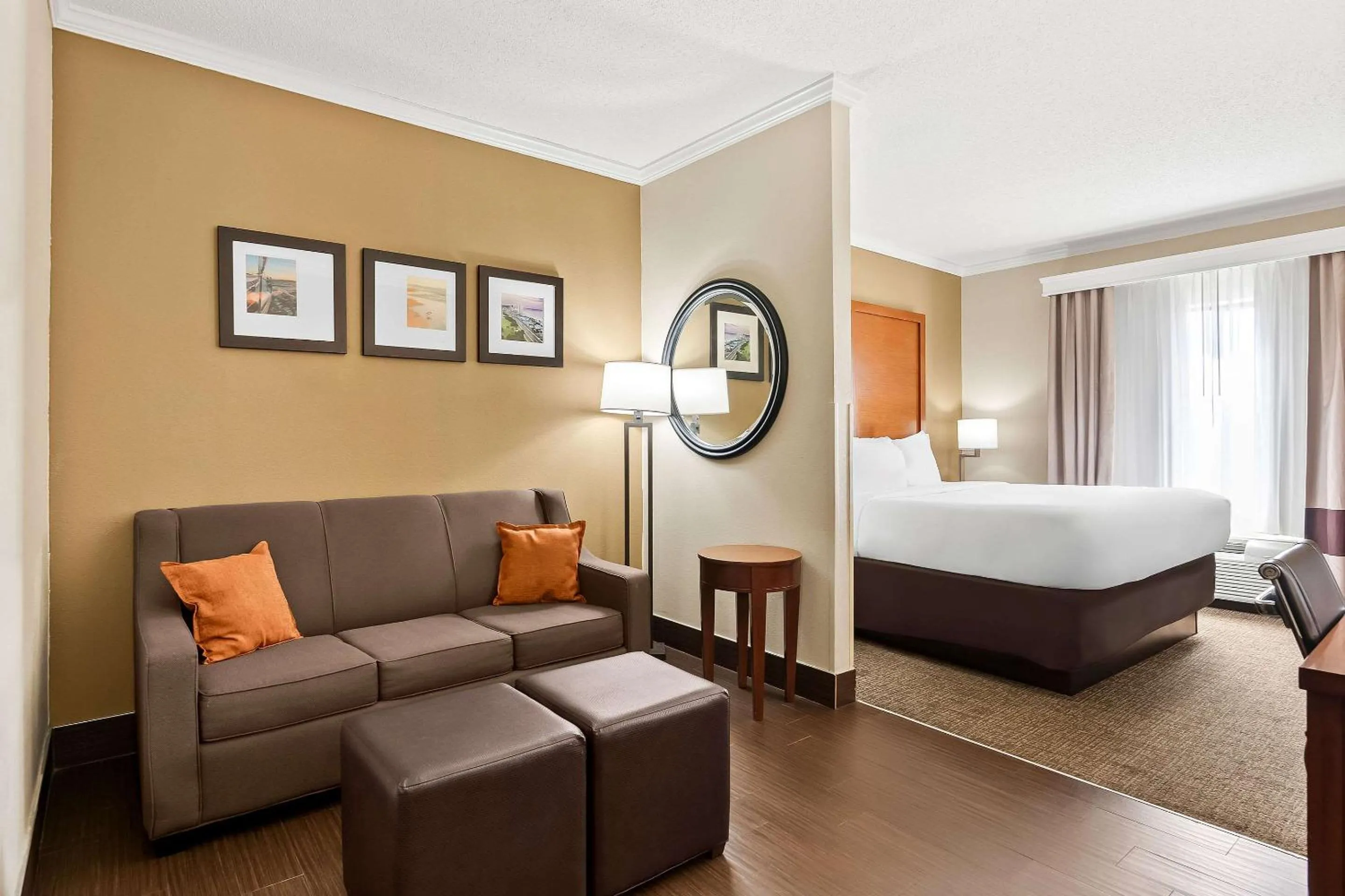 Bed in Comfort Suites Panama City near Tyndall AFB