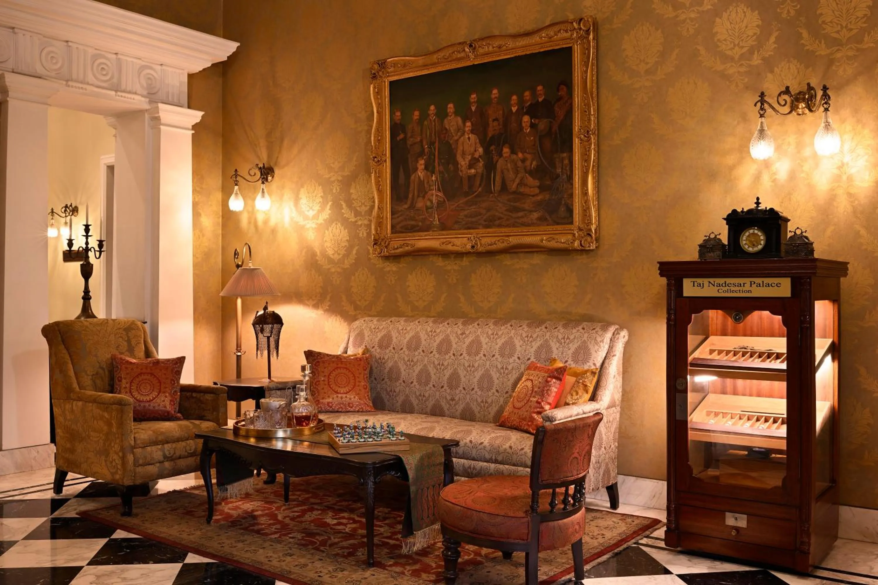 Lobby or reception in Taj Nadesar Palace