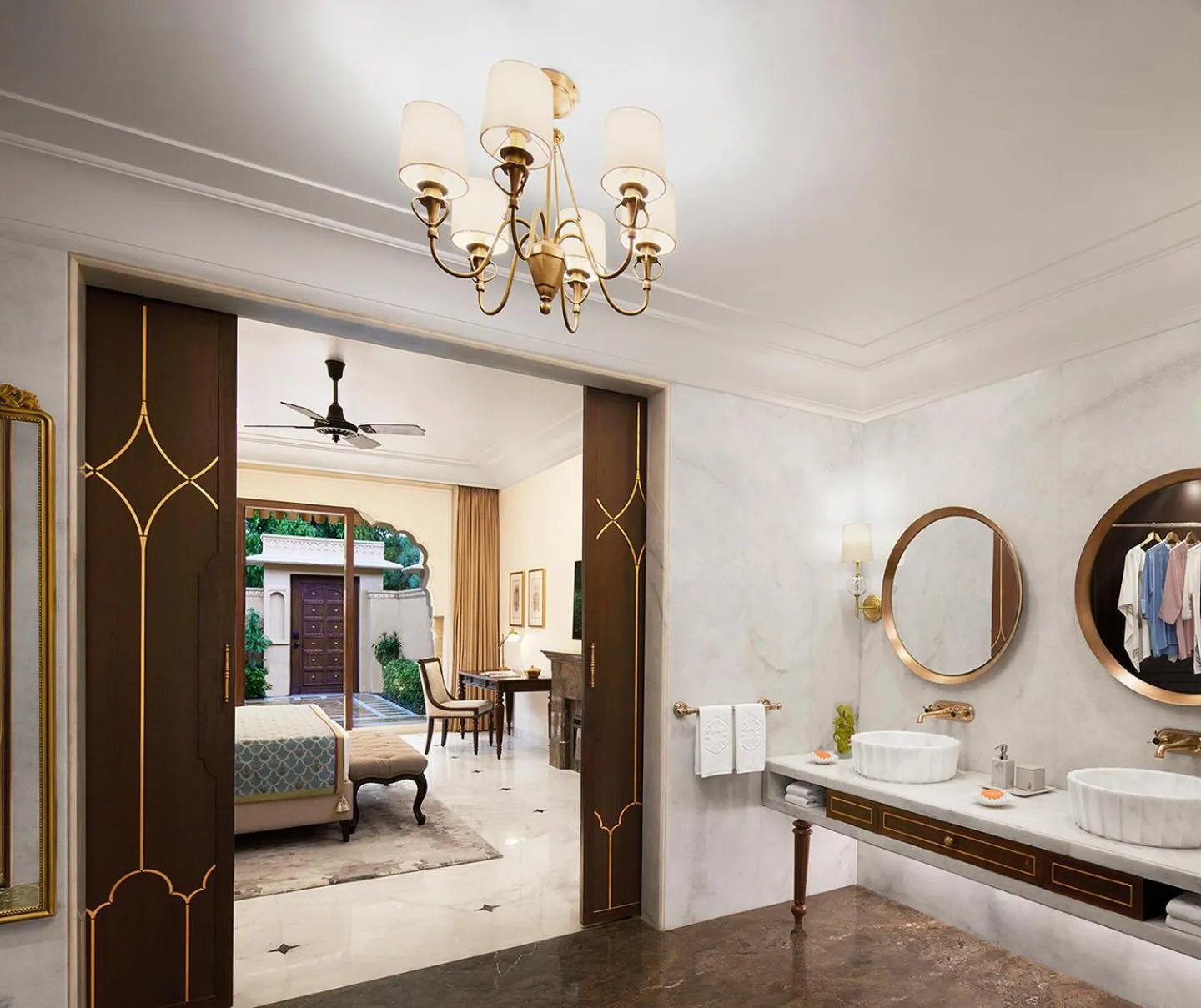 Bathroom, Bed in Sawai Man Mahal